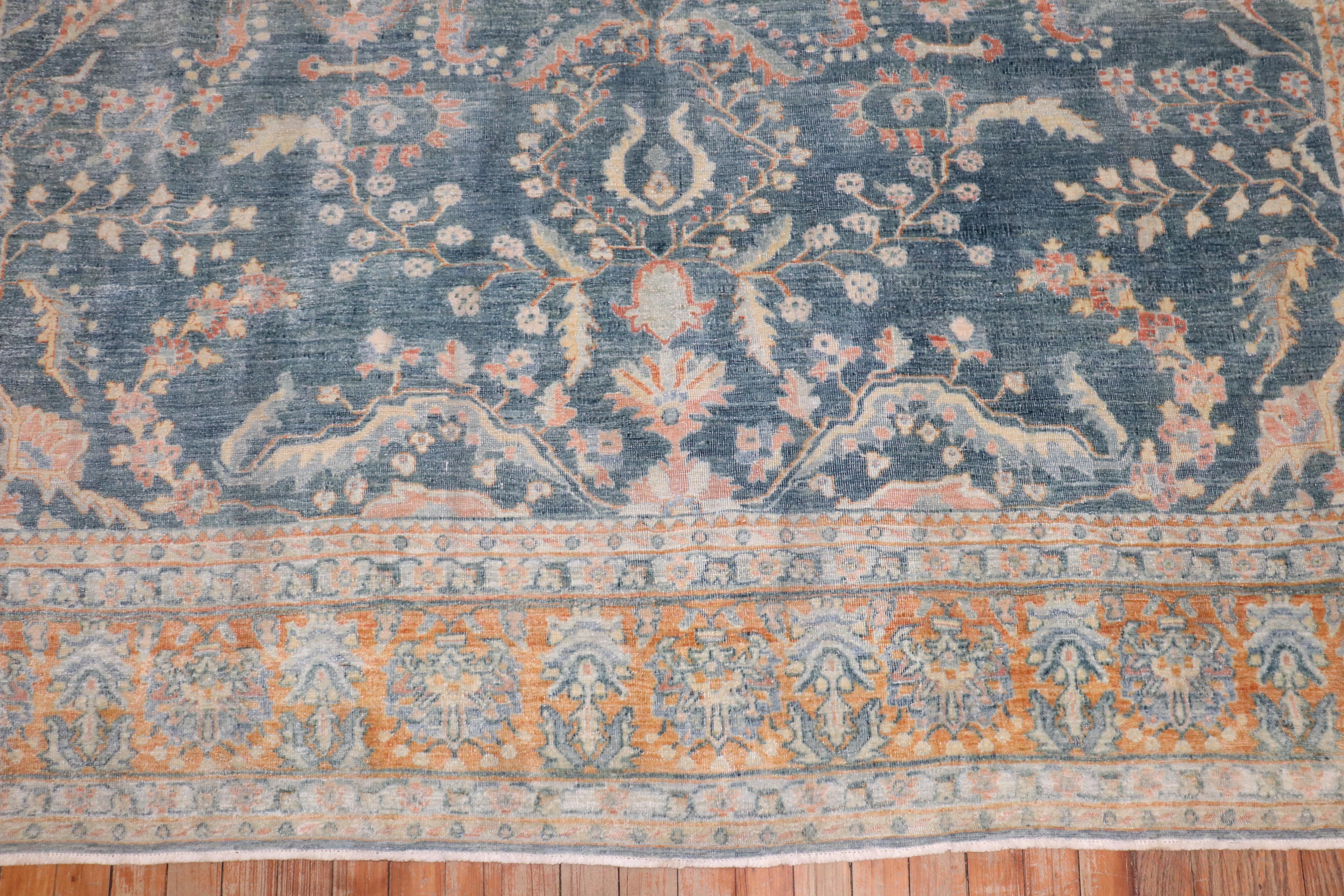 Predominant Soft Blue Formal Persian Farahan Sarouk Small Room size from the 1920s 

Details
rug no.	j3745
size	7' 5