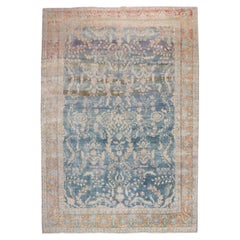 Zabihi Collection Blue Persian Sarouk Rug