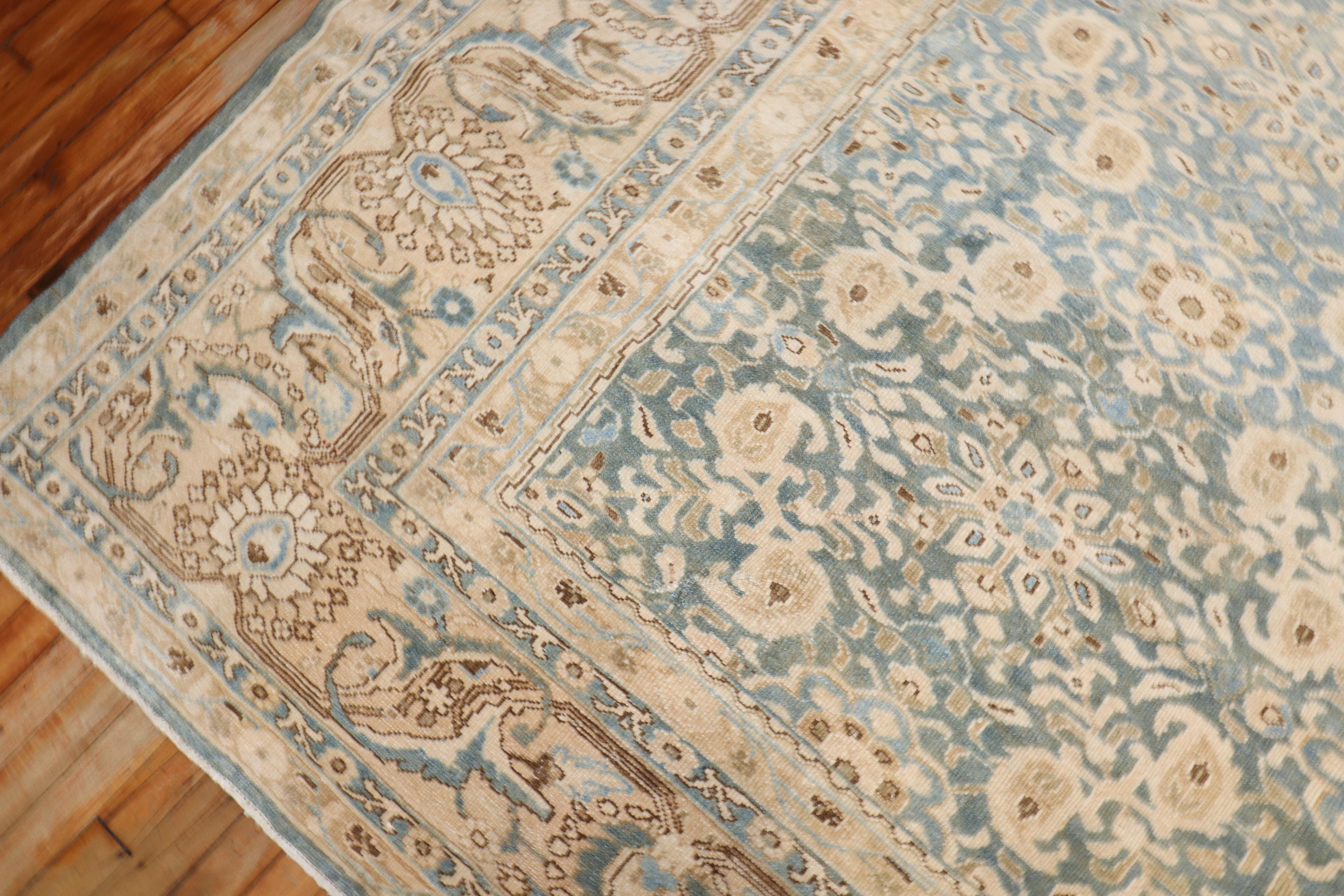 Zabihi Collection Blue Room Size Persian Malayer Rug For Sale 1