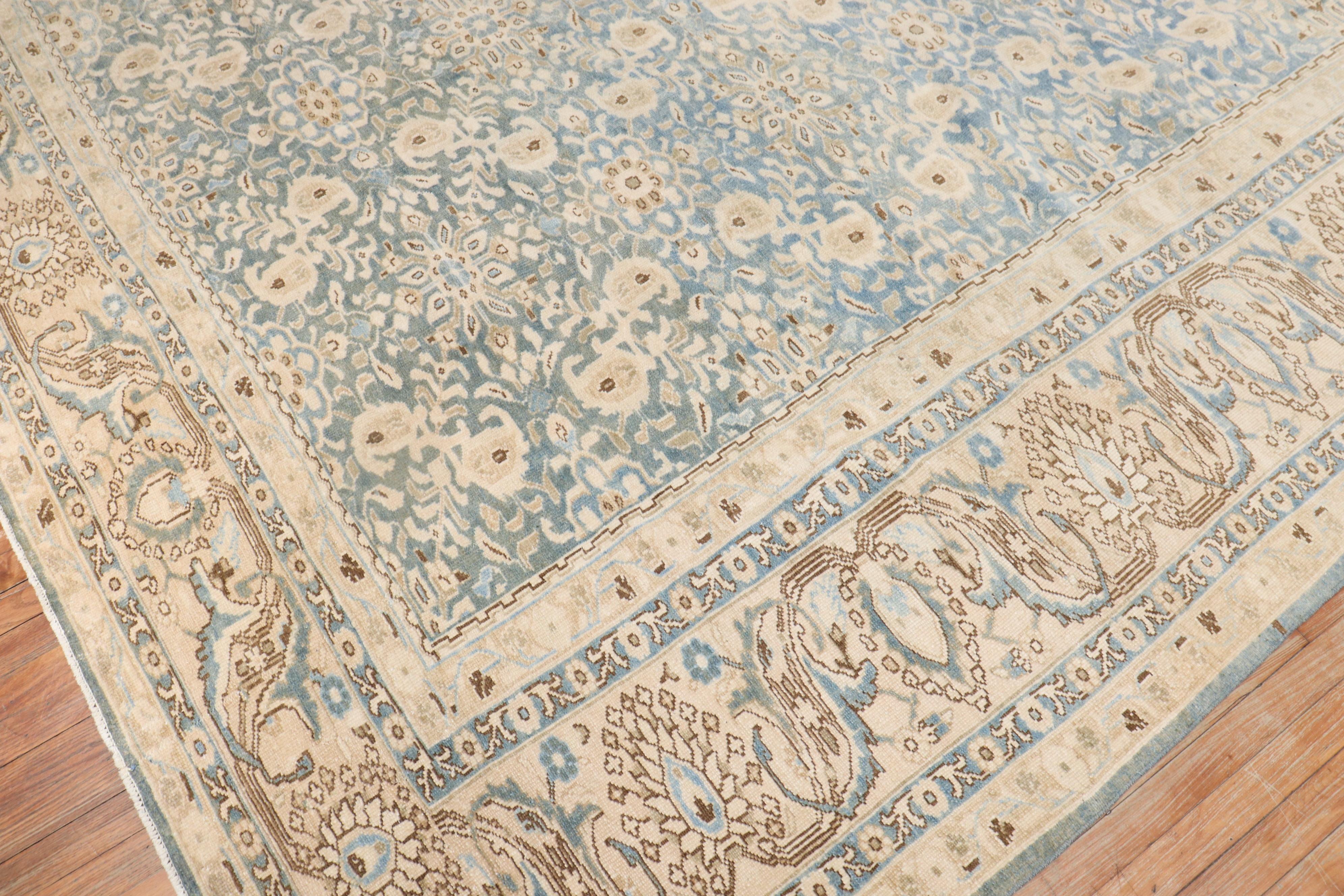 Zabihi Collection Blue Room Size Persian Malayer Rug For Sale 2