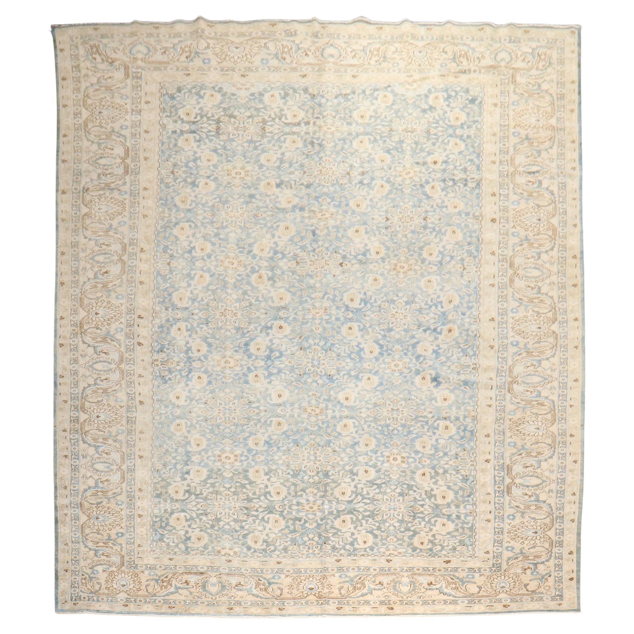 Zabihi Collection Blue Room Size Persian Malayer Rug For Sale