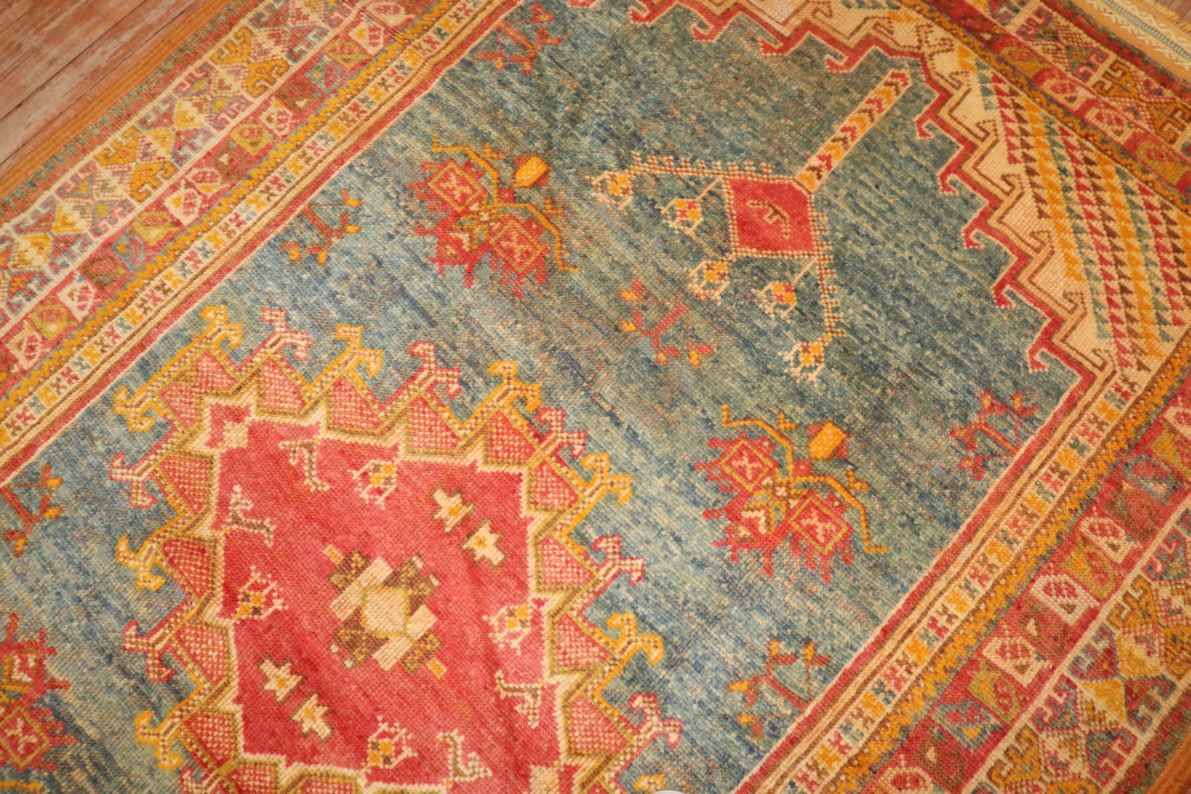 An intermediate size Vintage Moroccan rug from the 3rd quarter of the 20th century

Measures: 4'5'' x 6'1''.