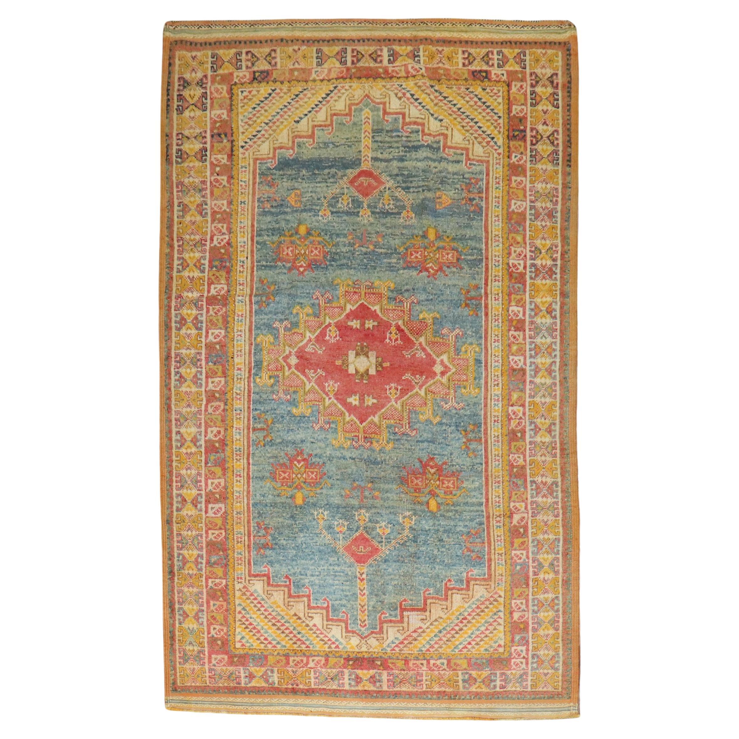 Marokkanischer blauer Vintage-Teppich der Zabihi Kollektion