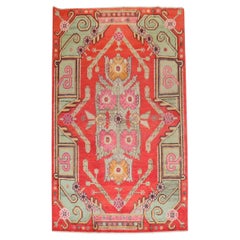 Vintage Zabihi Collection Bright Color Samarkand Khotan Rug