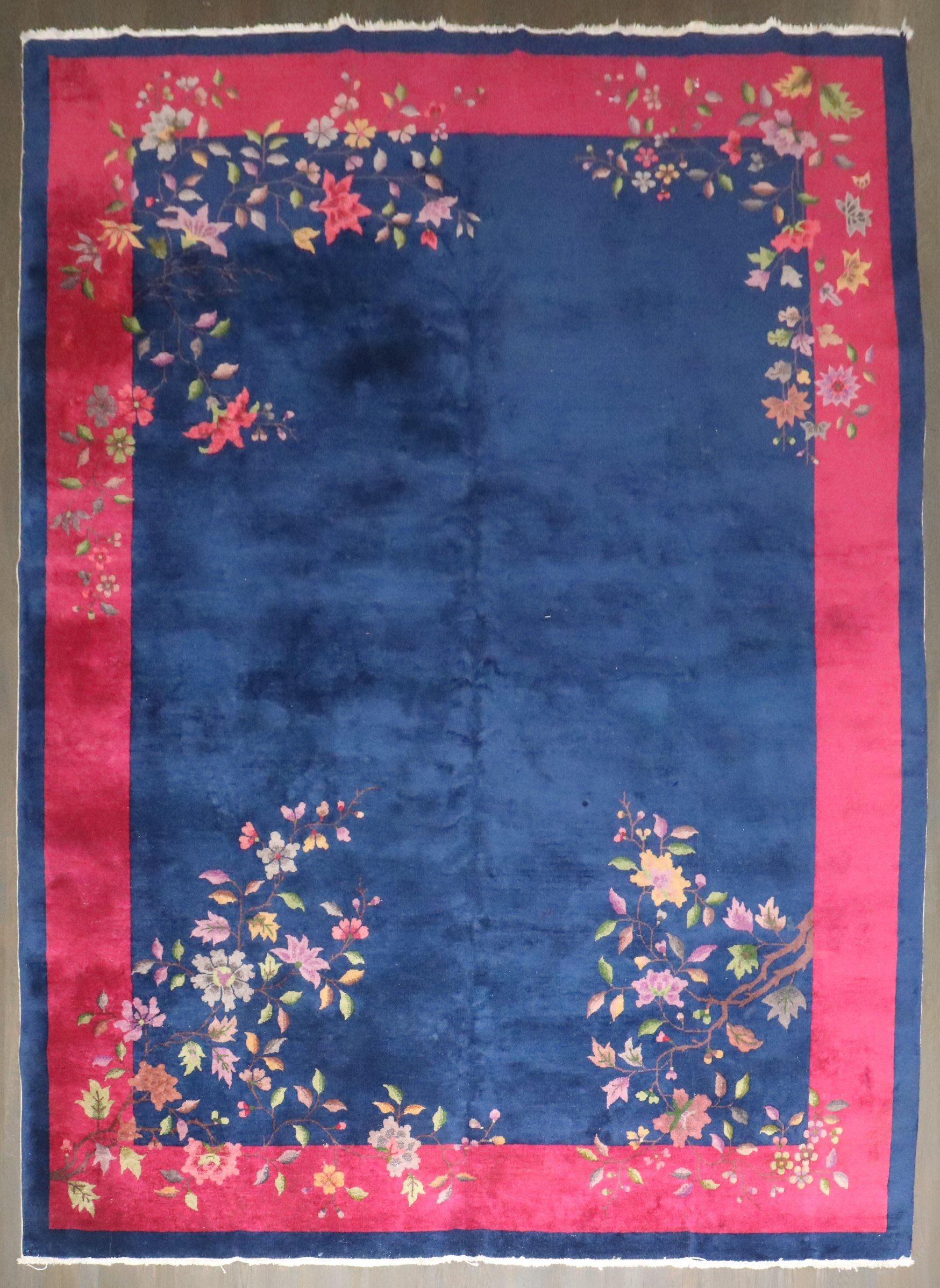 Zabihi Collection Hellrosa Antike Chinesische Art Deco Teppiche (Chinese Chippendale) im Angebot