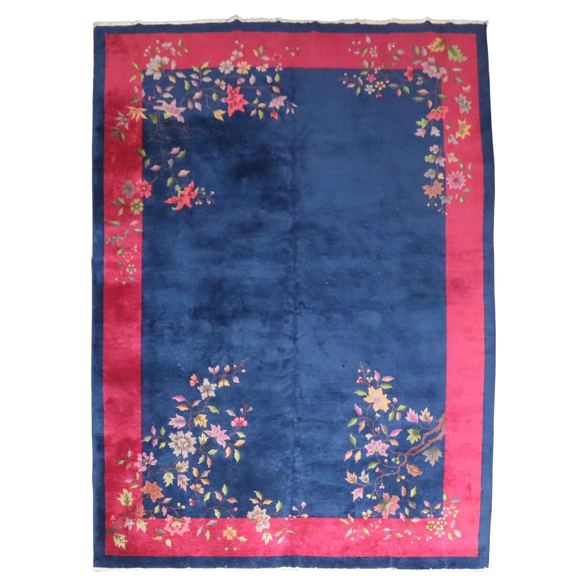 Zabihi Collection Hellrosa Antike Chinesische Art Deco Teppiche