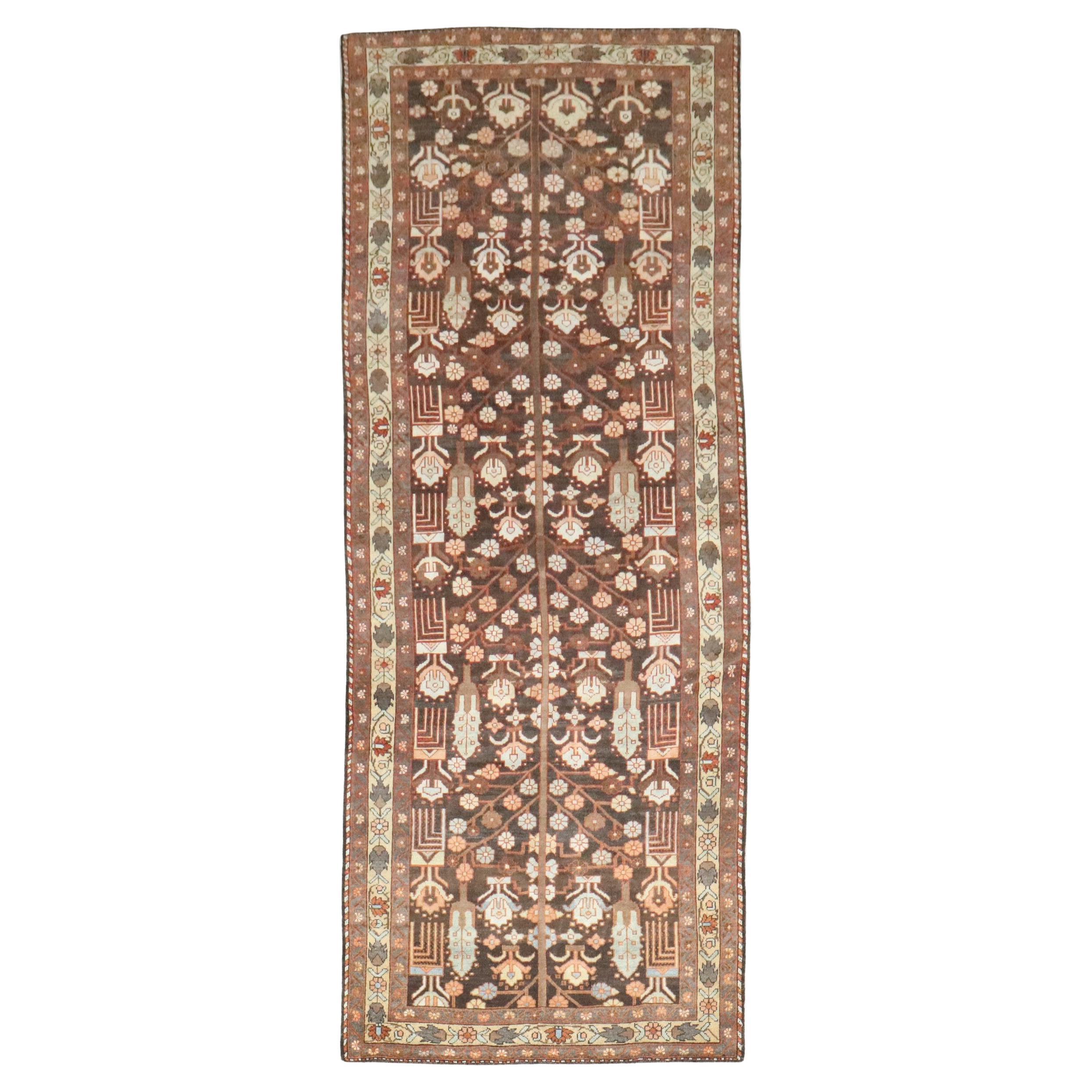 Zabihi Collection Brown Persian Kurd Bakhtiari Runner