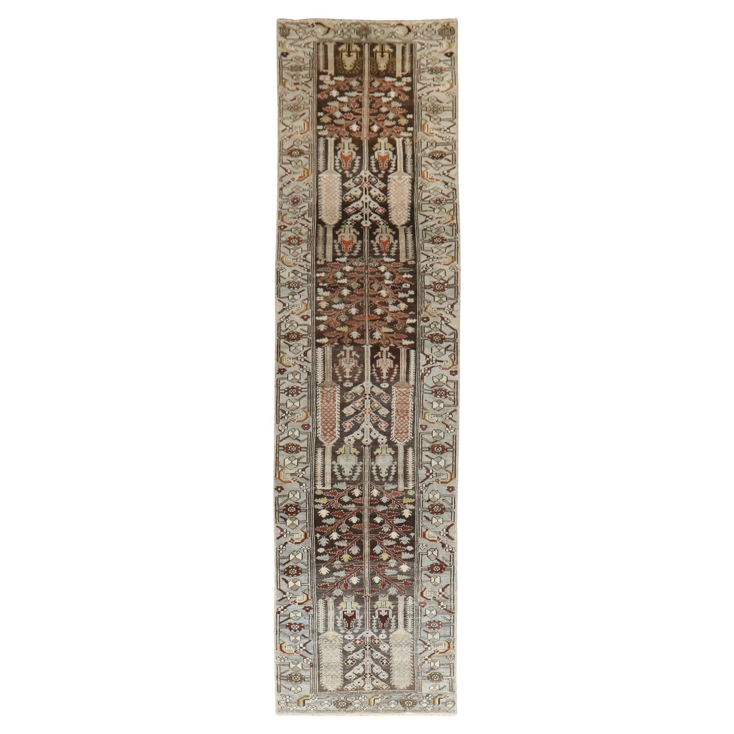 Zabihi Collection Brown Persian Kurd Bakhtiari Runner