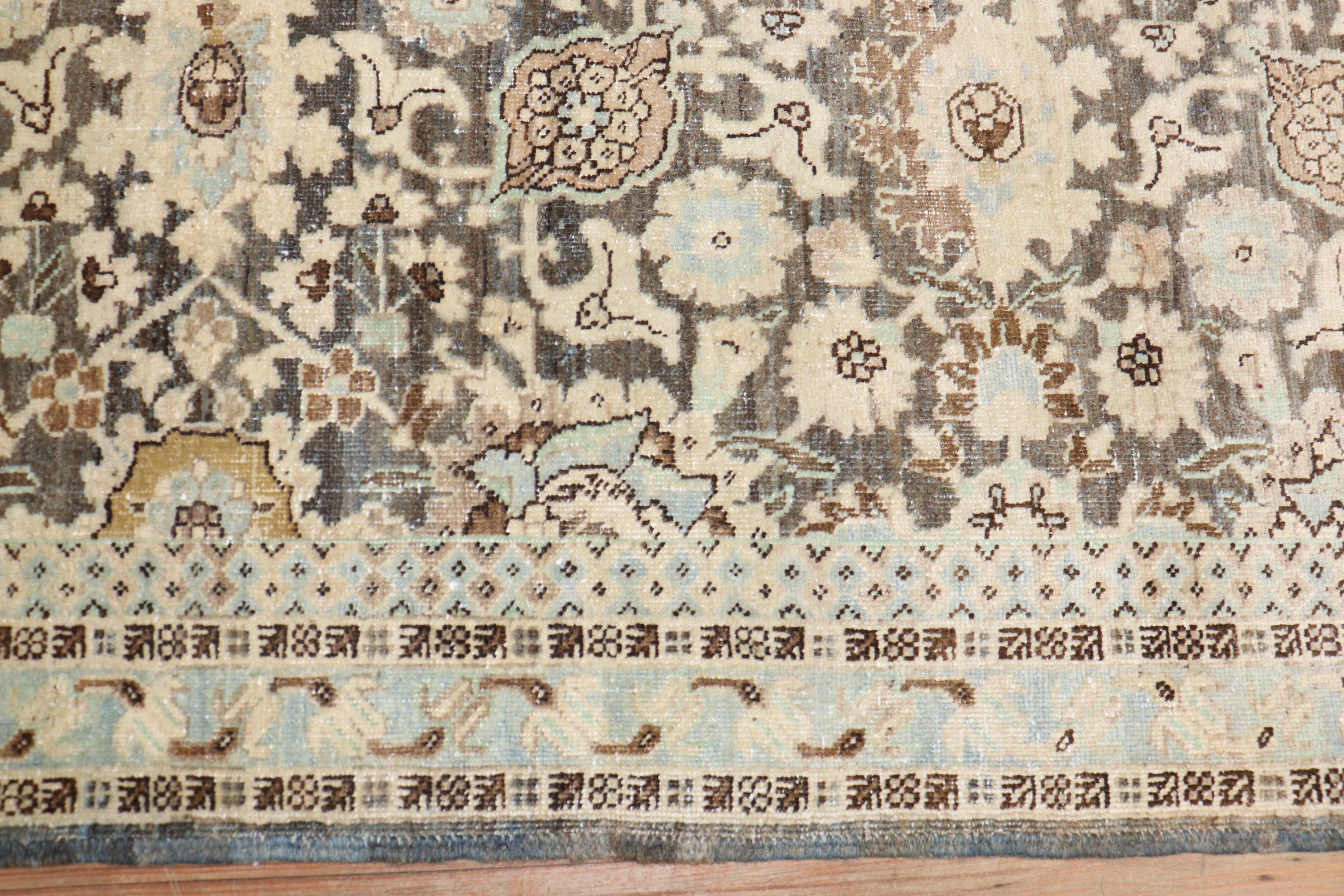 Zabihi Collection Brown Persian Malayer Rug (Handgeknüpft) im Angebot