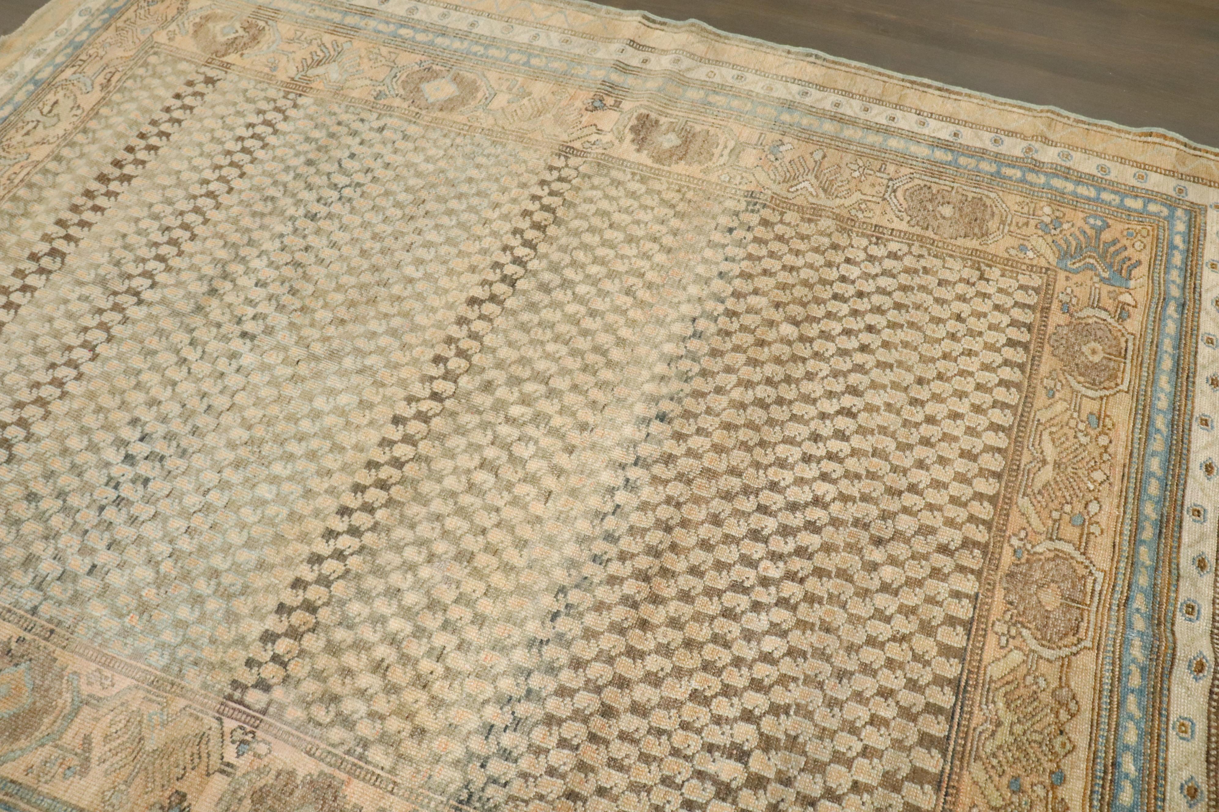 Zabihi Collection Brown Persian Malayer Saraband Rug For Sale 1