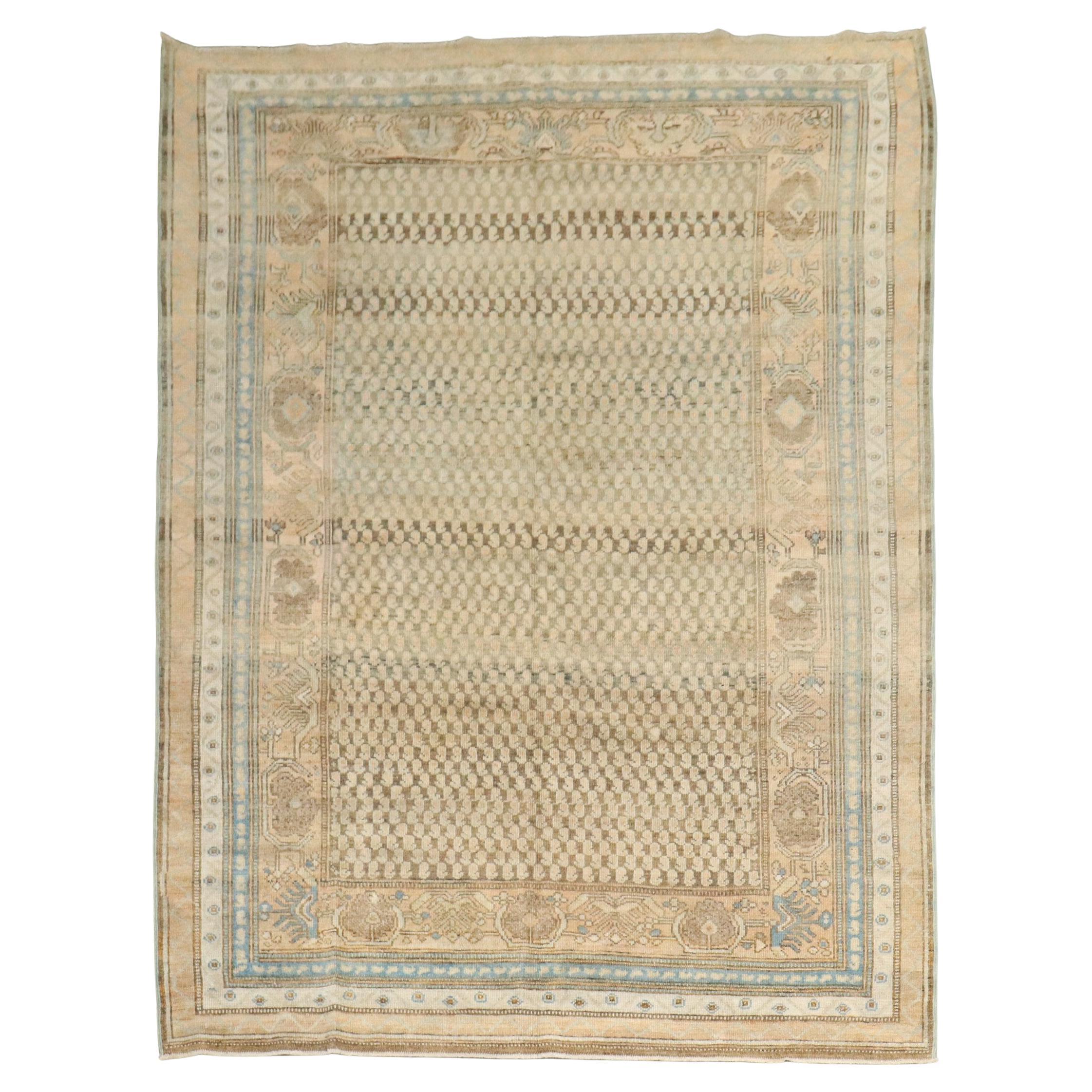 Zabihi Collection Brauner Persischer Malayer Saraband-Teppich