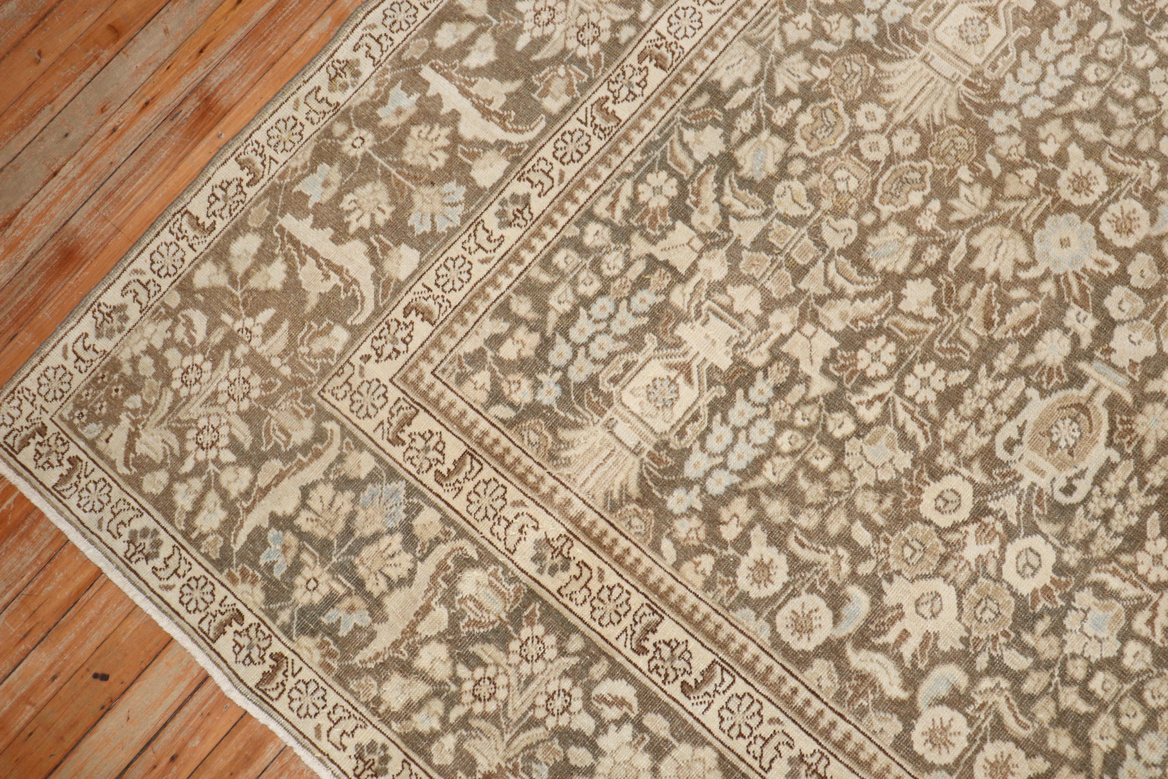 Colección Zabihi Alfombra Persa Marrón Malla Tamaño Habitación Anudado a mano en venta