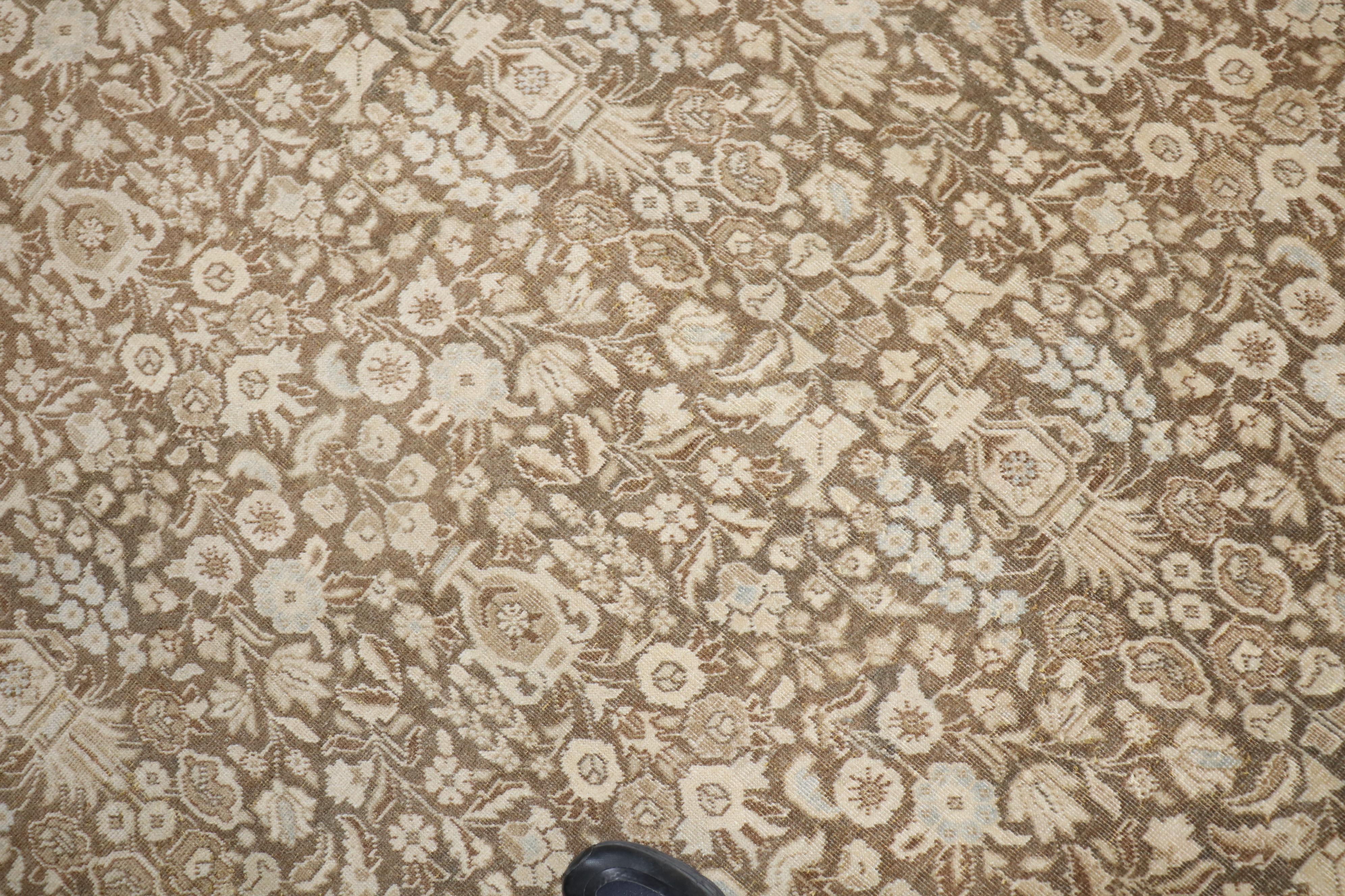 Colección Zabihi Alfombra Persa Marrón Malla Tamaño Habitación siglo XX en venta