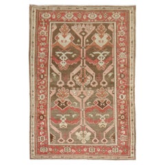 Zabihi Collection Brown Rust Color Persian Rug