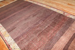 Zabihi Collection Brown Turkish Room Vintage Rug