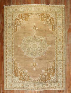 Zabihi Collection Brown Vintage Turkish Room Size Rug
