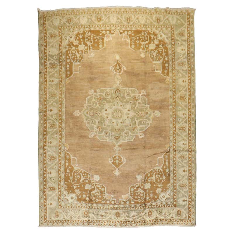 Zabihi Collection Geometric Vintage Turkish Room Size Rug For Sale at ...
