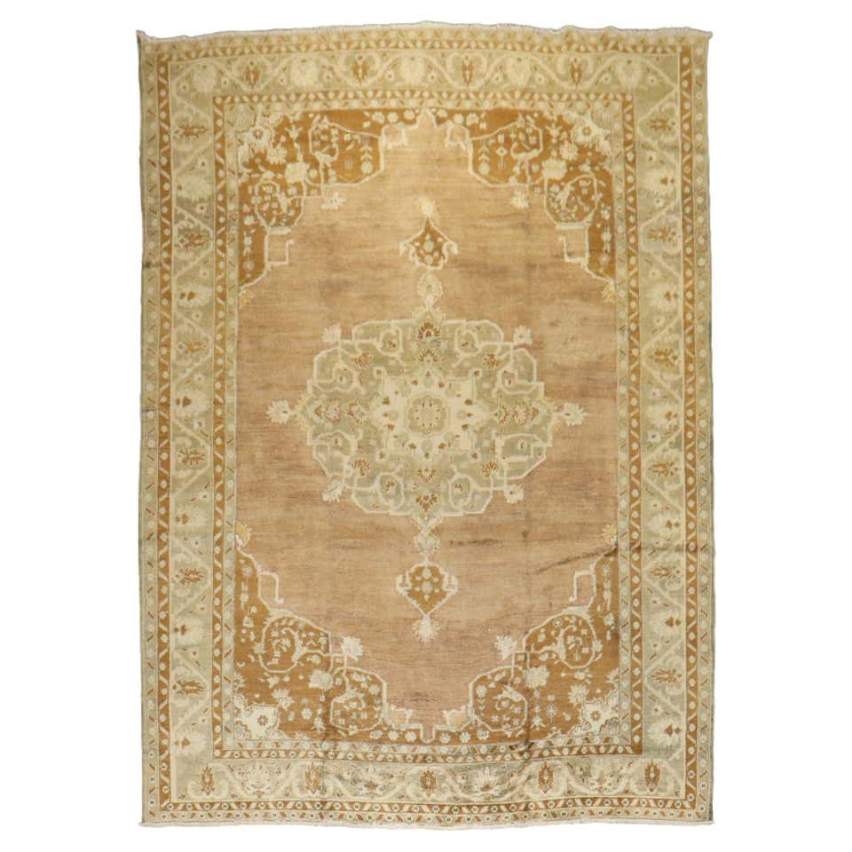 Zabihi Collection Geometric Vintage Turkish Room Size Rug For Sale at ...