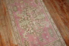Zabihi Collection Bubble Gum Pink Turkish Oushak Runner