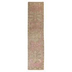 Zabihi Collection Bubble Gum Pink Turkish Oushak Runner