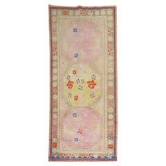 Zabihi Kollektion Blasen Gummi Rosa Vintage Türkischer Teppich