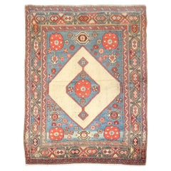 Zabihi Collection Camel FIeld Hamedan Serab Decorative Rug Square Size Mat