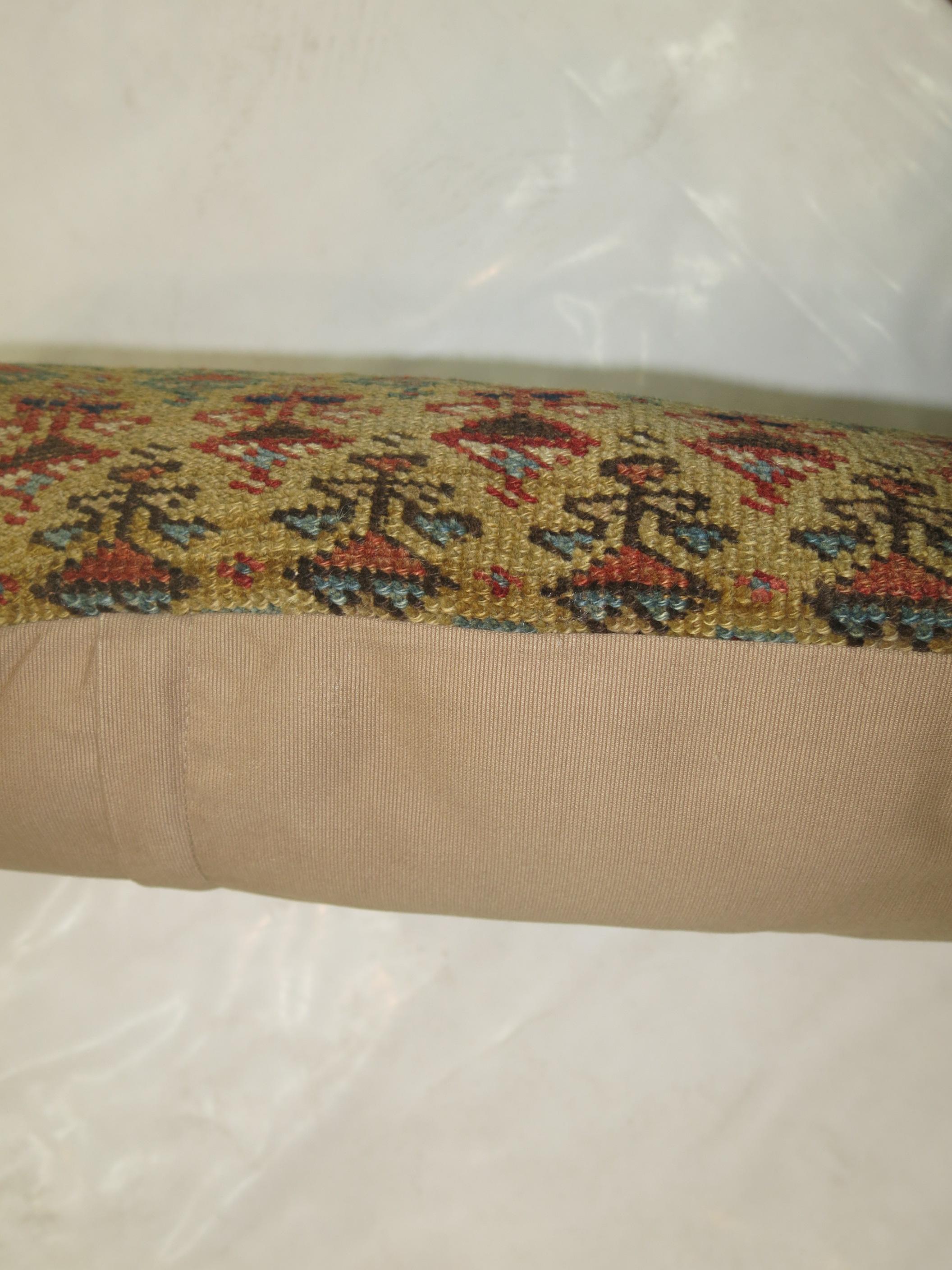 Zabihi Collection Caucasian Rug Pillow In Good Condition For Sale In New York, NY