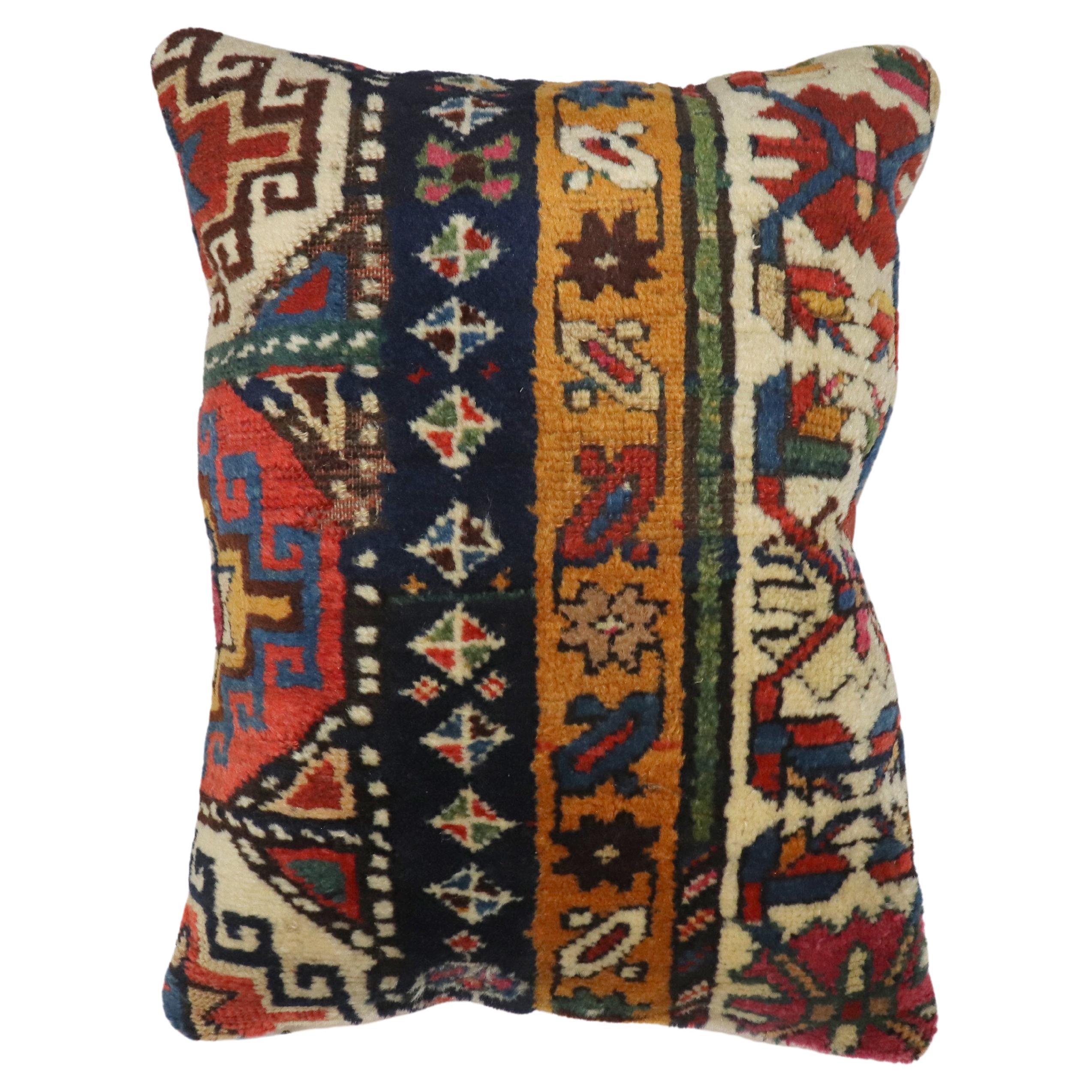 Zabihi Collection Caucasian Rug Pillow