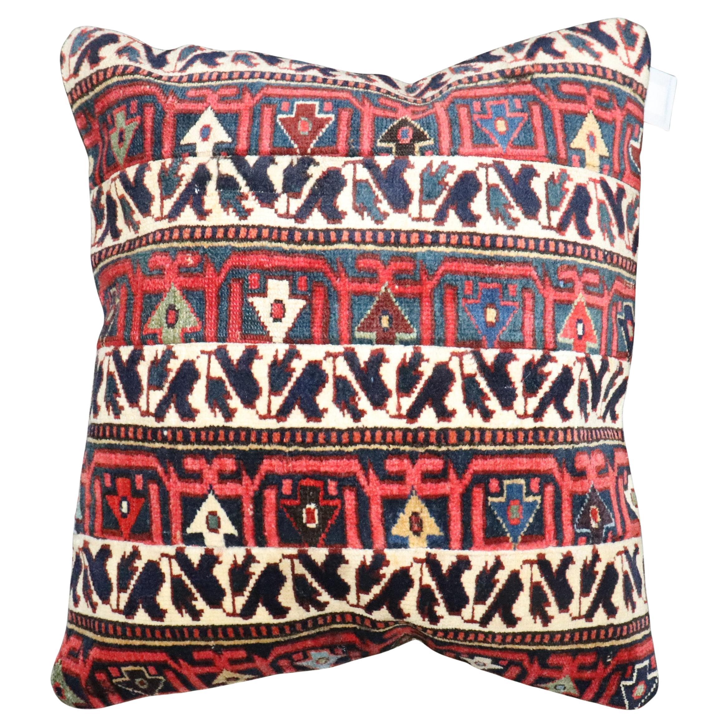 Zabihi Collection Caucasian Rug Pillow