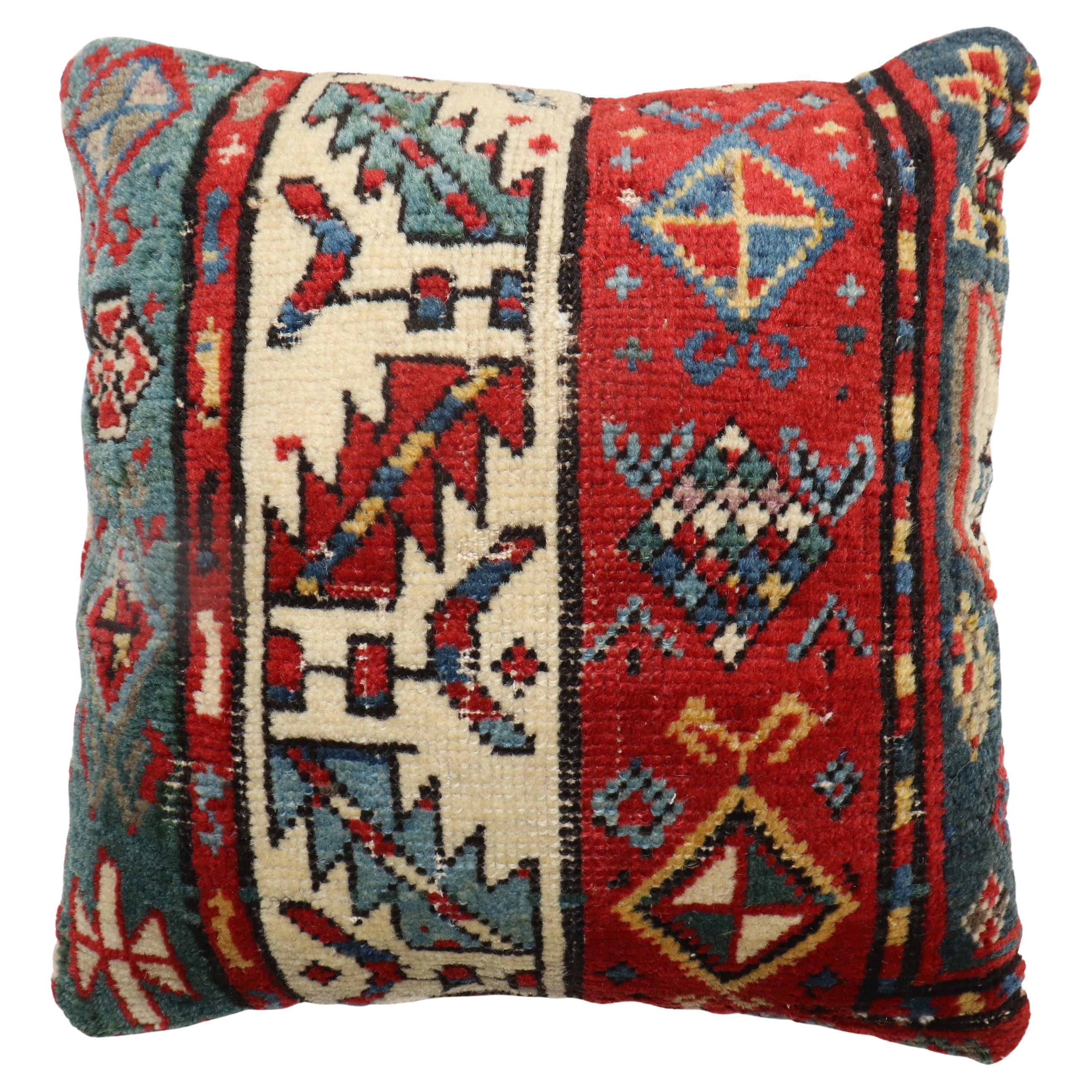 Zabihi Collection Caucasian Rug Pillow