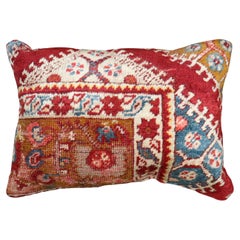 Zabihi Collection Cherry Red Turkish Rug Small Pillow