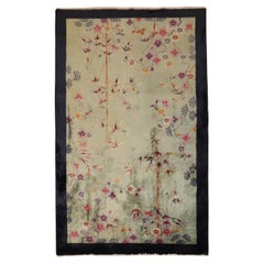 Zabihi Collection Chinese Art Deco Accent Rug
