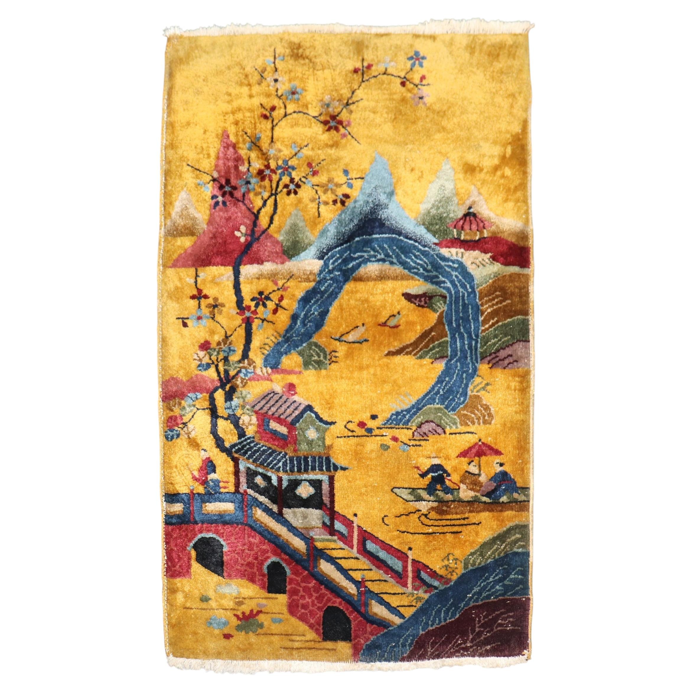 Tapis Art déco chinois de la collection Zabihi, 2'6'' x 4'3''