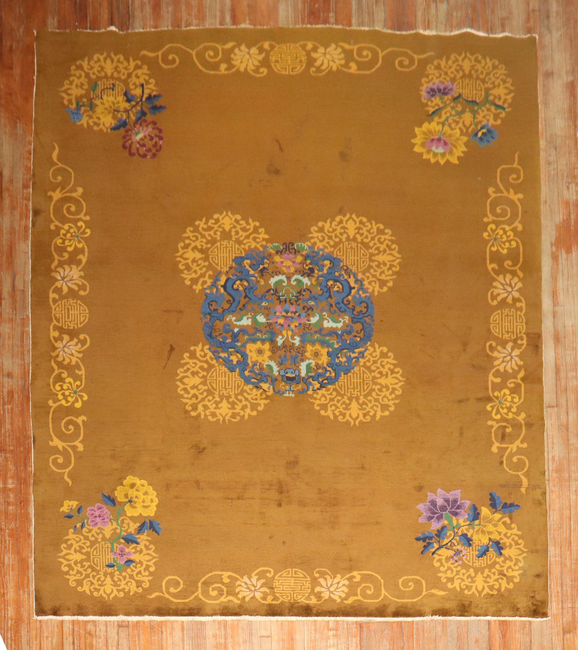 Zabihi Collection Chinese Art Deco Room Rug For Sale 2