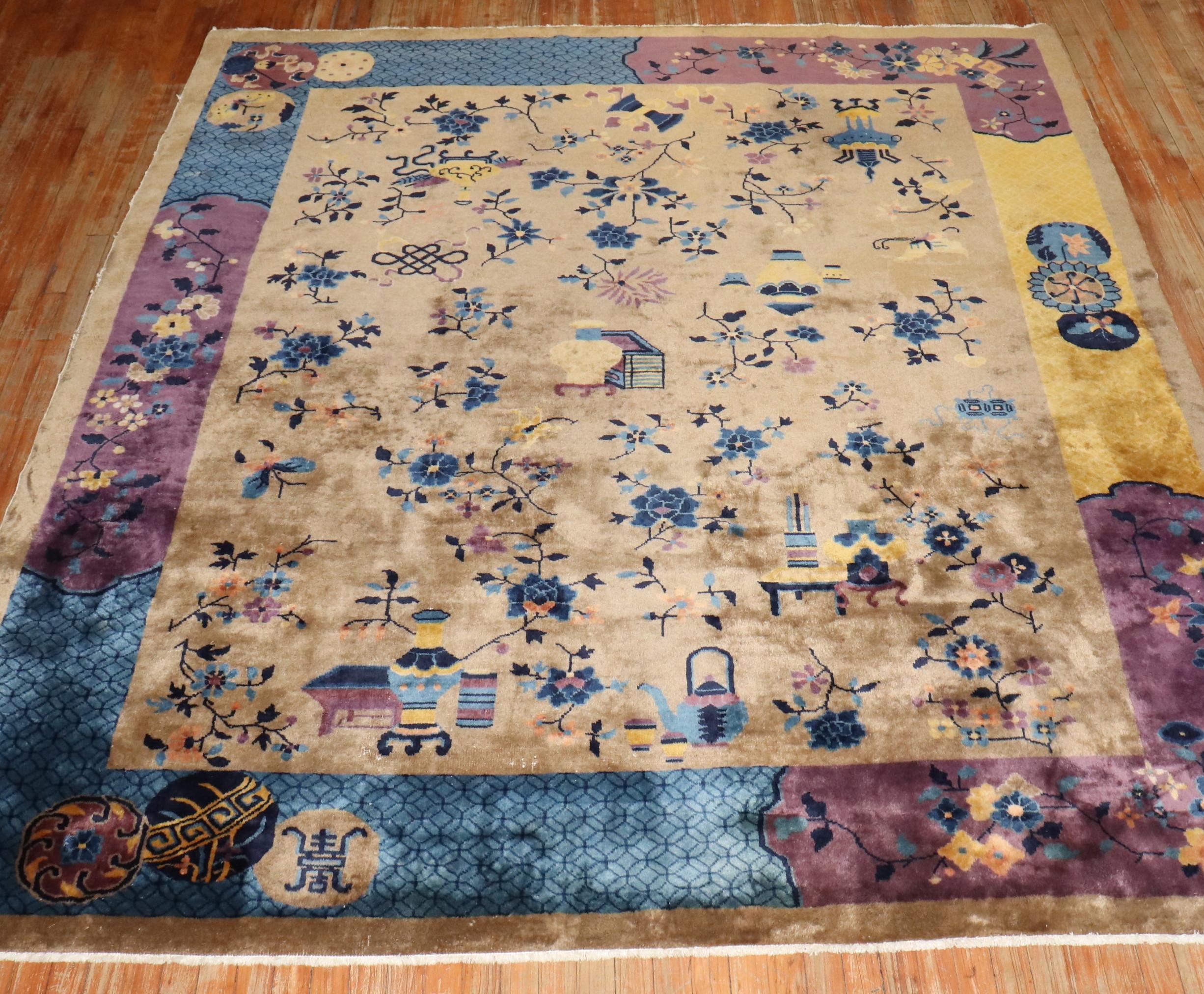 Zabihi Collection Chinese Art Deco Rug For Sale 6