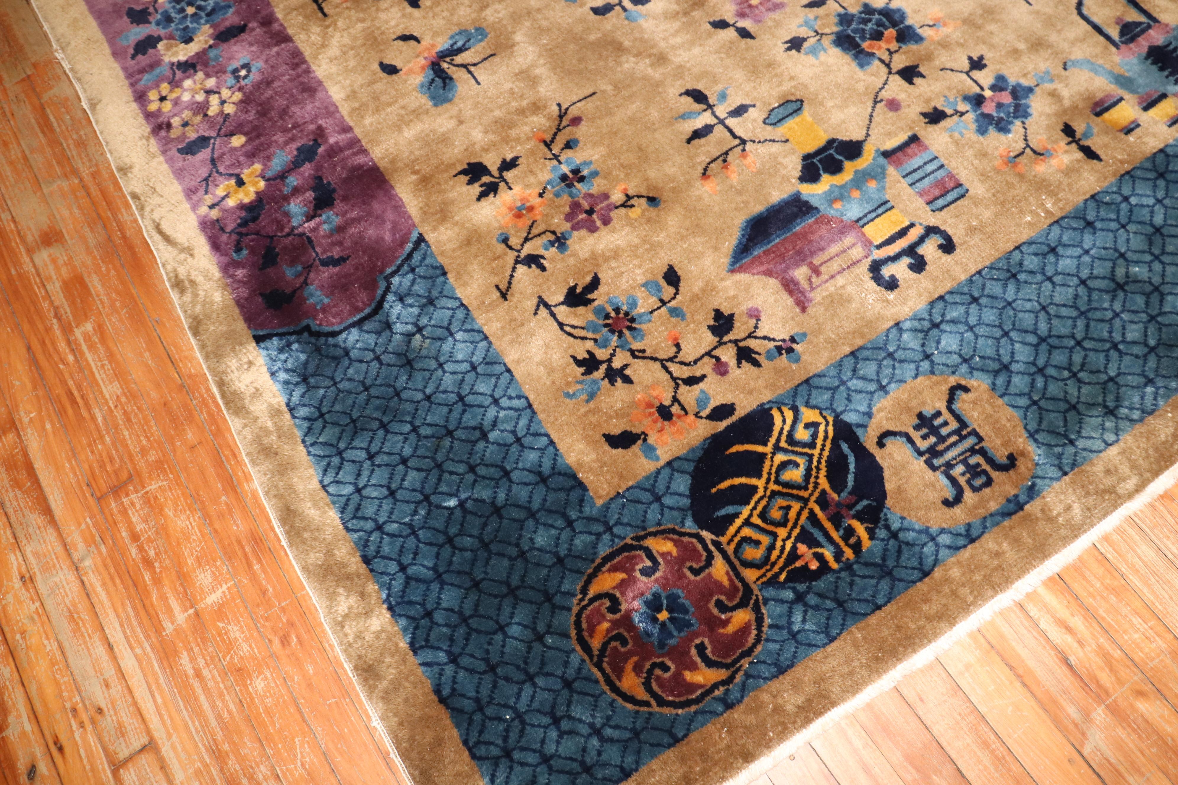 Zabihi Collection Chinese Art Deco Rug For Sale 7