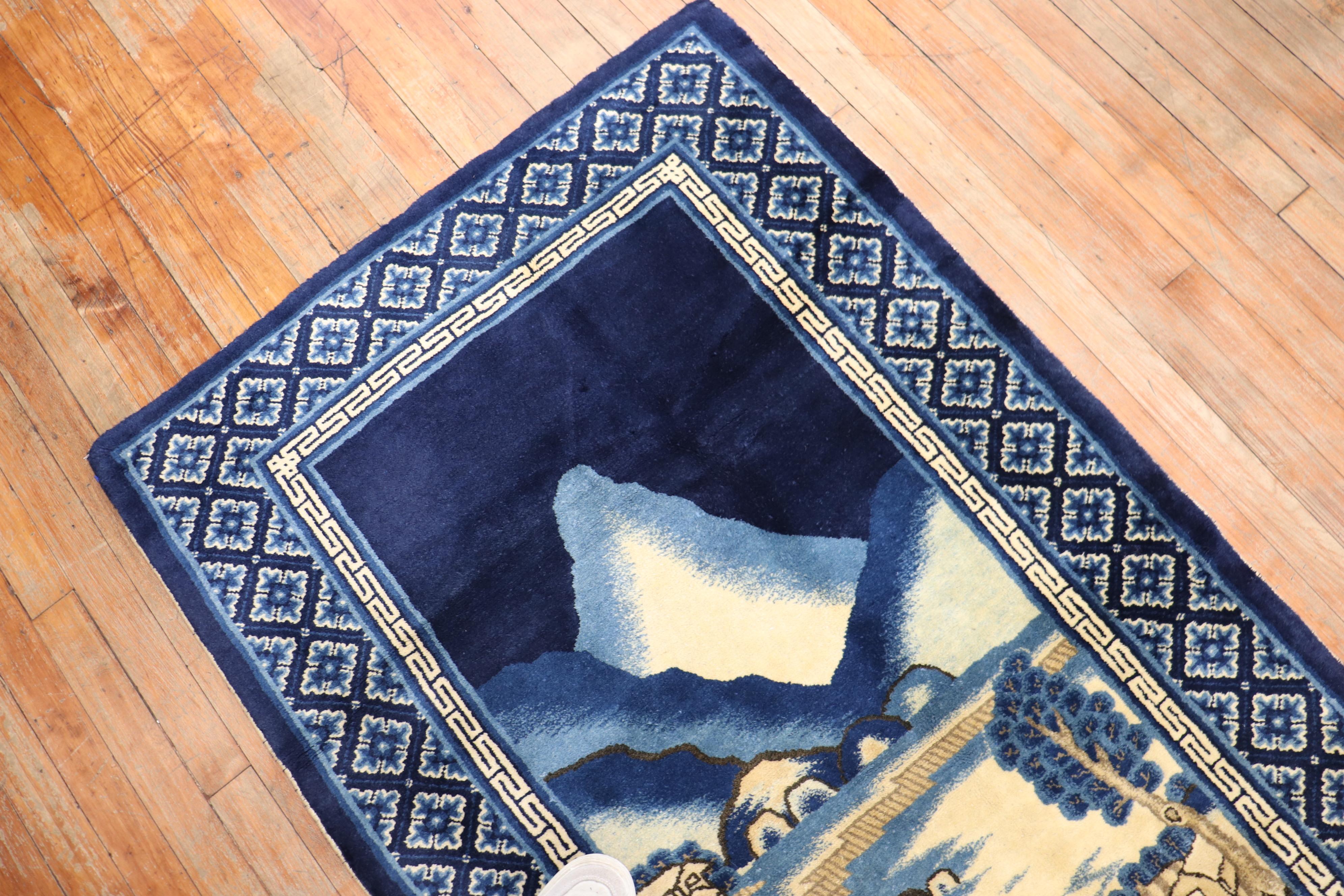 1920s Chinese Batou Scatter size Rug

Details
rug no.	j2234
size	3' x 6' 1