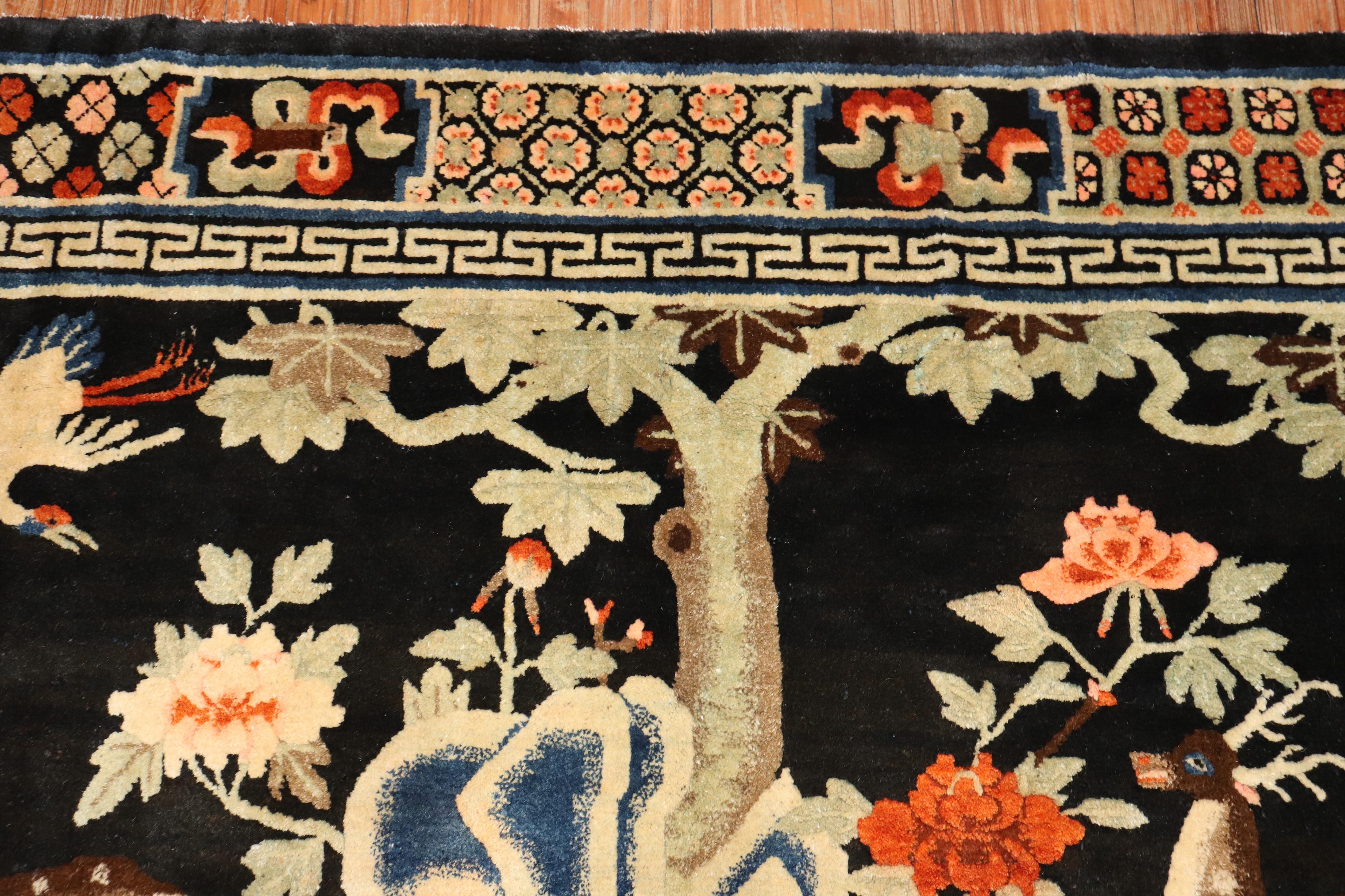 Chinesischer Batou-Bilderteppich aus der Zabihi-Kollektion (Handgewebt) im Angebot