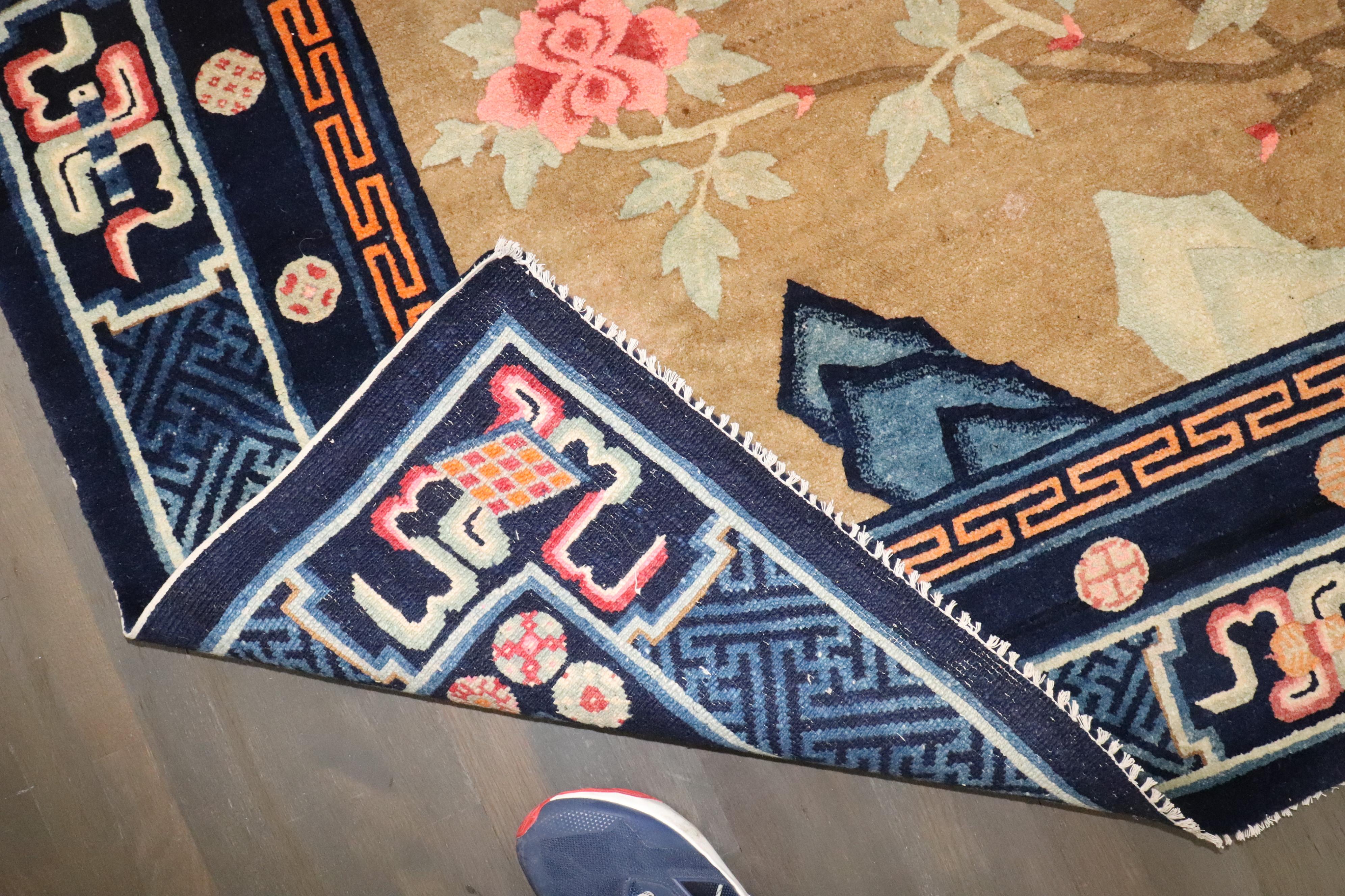 Chinesischer Batou-Bilderteppich aus der Zabihi-Kollektion (Handgewebt) im Angebot