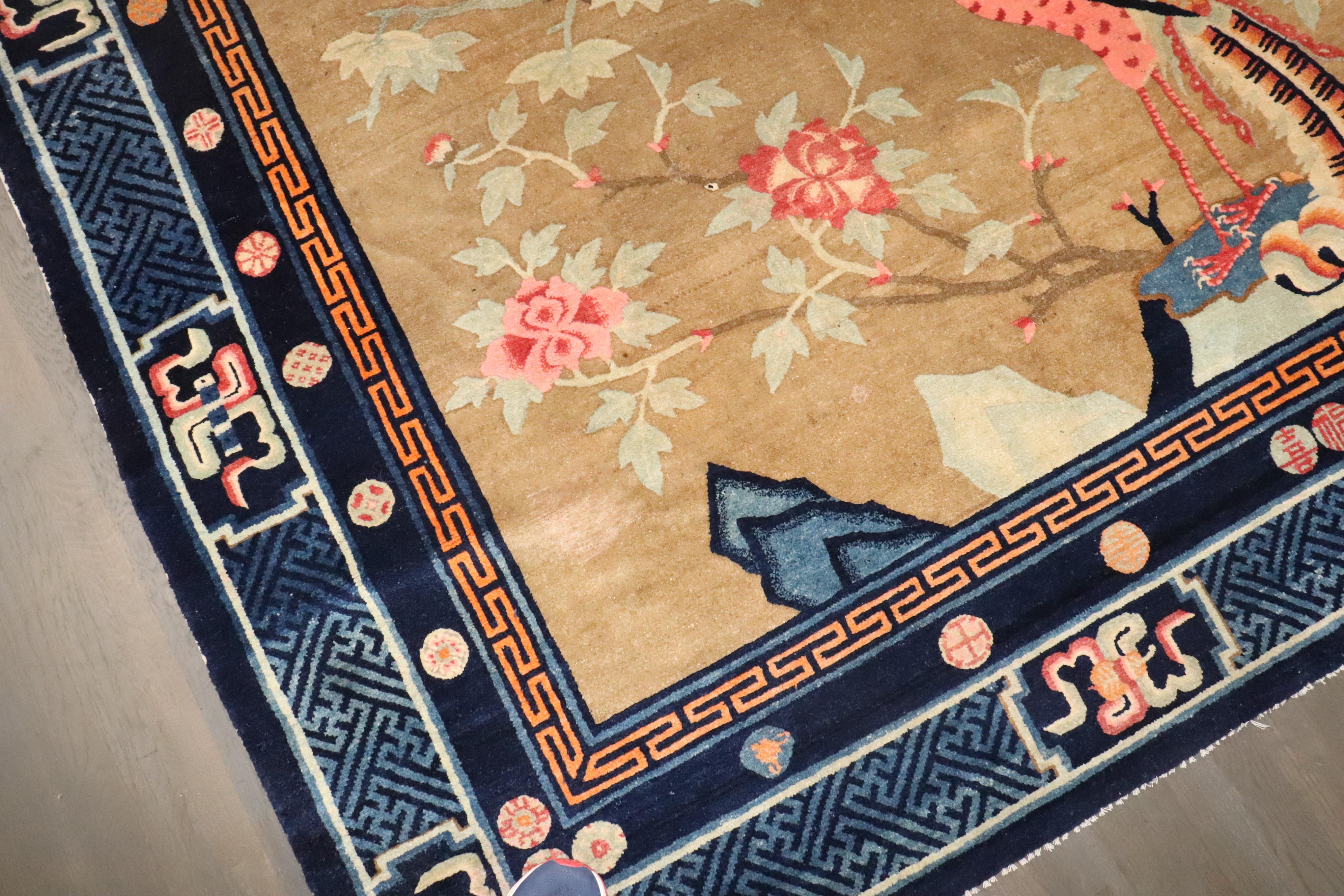 Chinesischer Batou-Bilderteppich aus der Zabihi-Kollektion (20. Jahrhundert) im Angebot