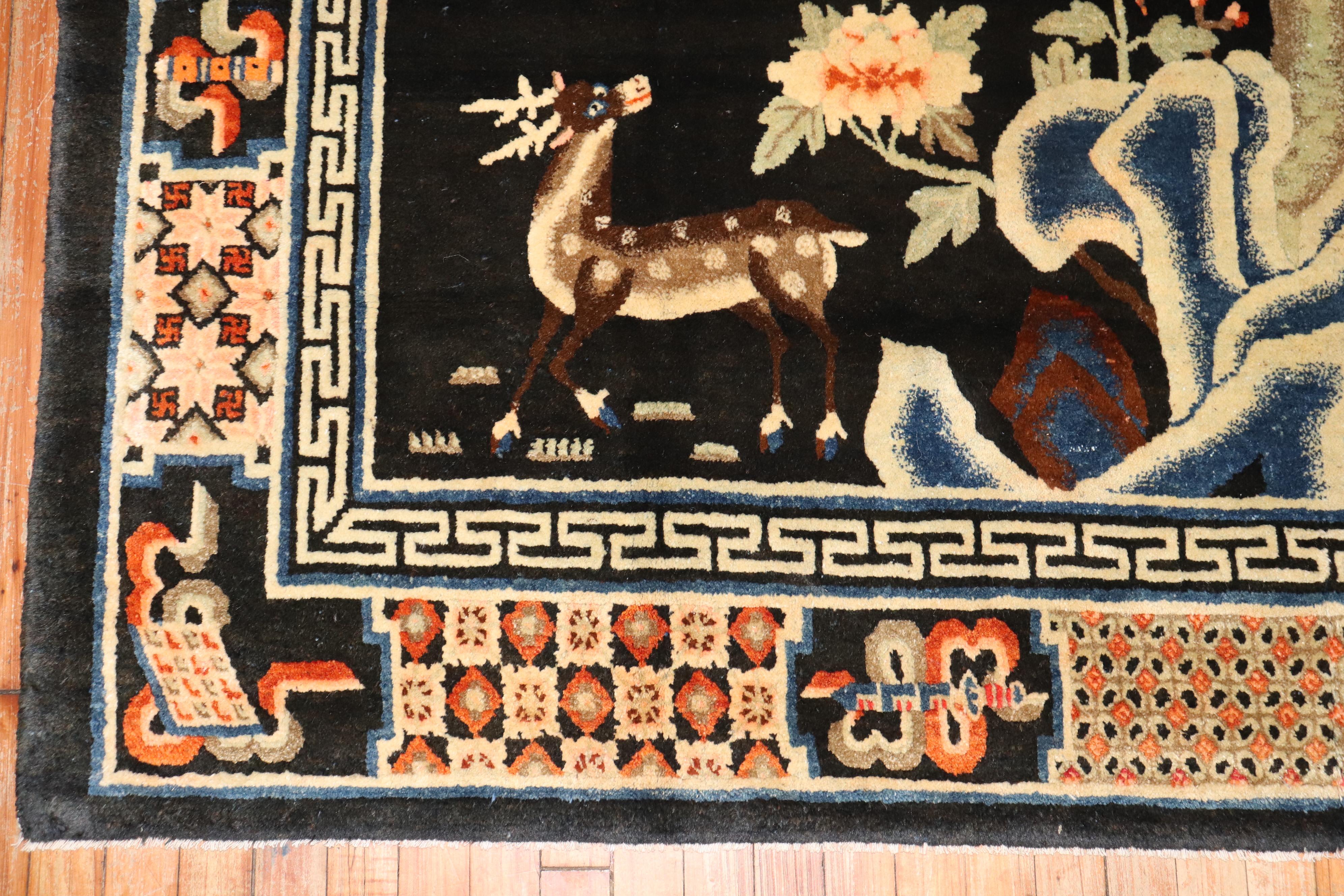 Chinesischer Batou-Bilderteppich aus der Zabihi-Kollektion (Wolle) im Angebot