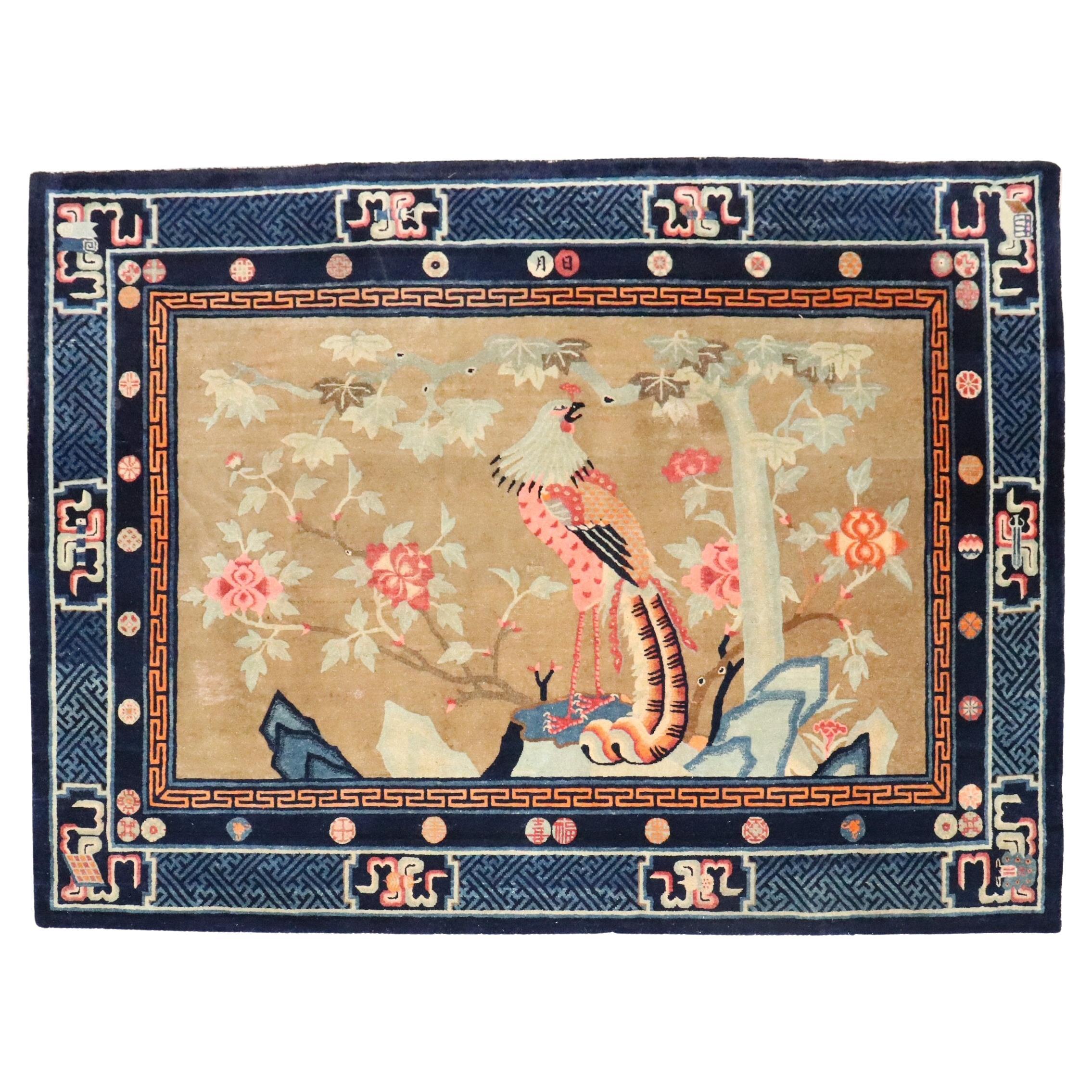 Tapis pictural chinois Batou de la collection Zabihi