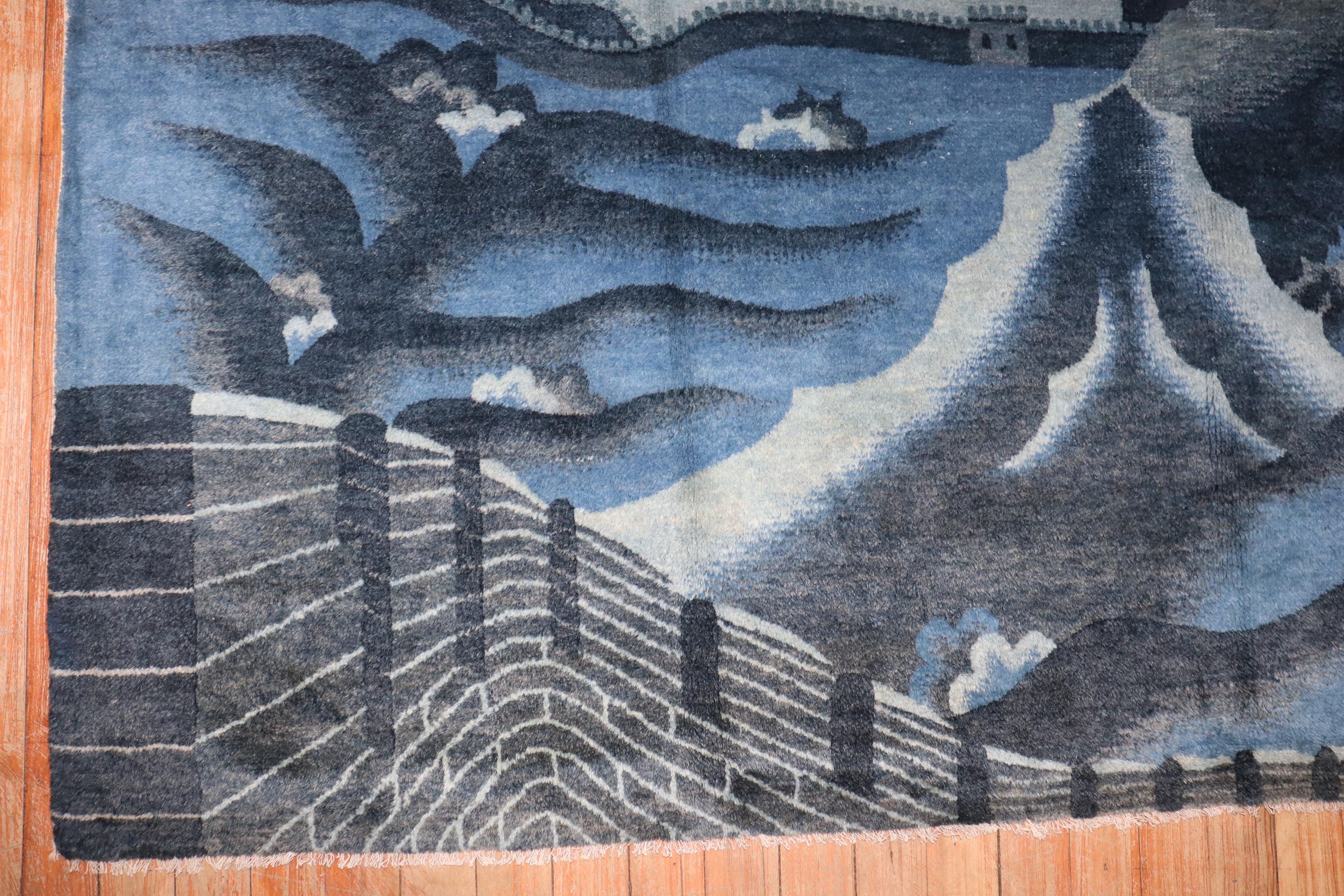 Zabihi Kollektion Chinesischer Batou-Wandteppich aus China, Bildteppich (Volkskunst) im Angebot