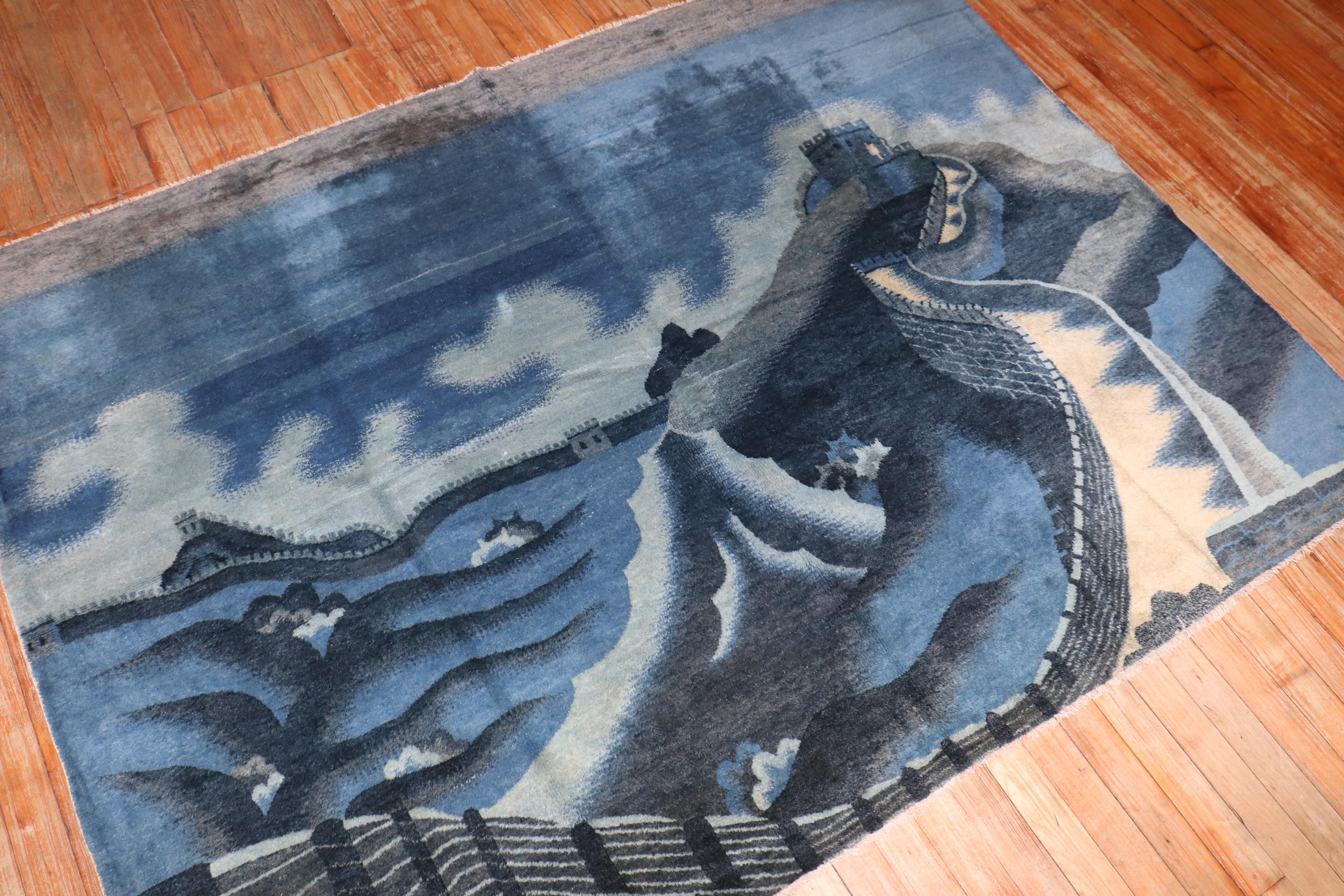 Zabihi Kollektion Chinesischer Batou-Wandteppich aus China, Bildteppich im Angebot 1