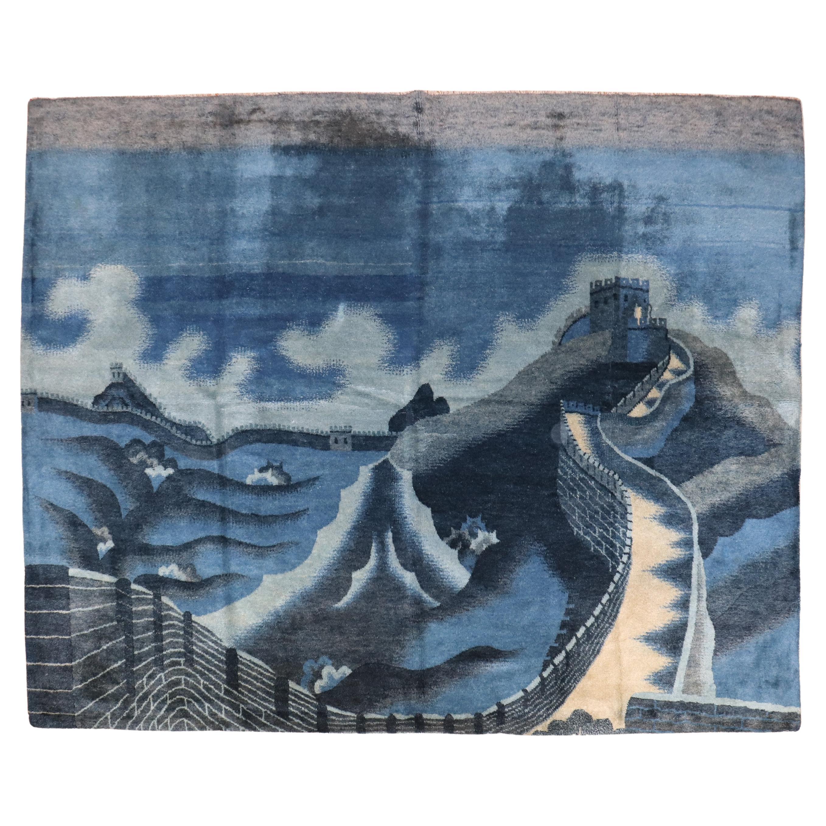 Zabihi Kollektion Chinesischer Batou-Wandteppich aus China, Bildteppich im Angebot