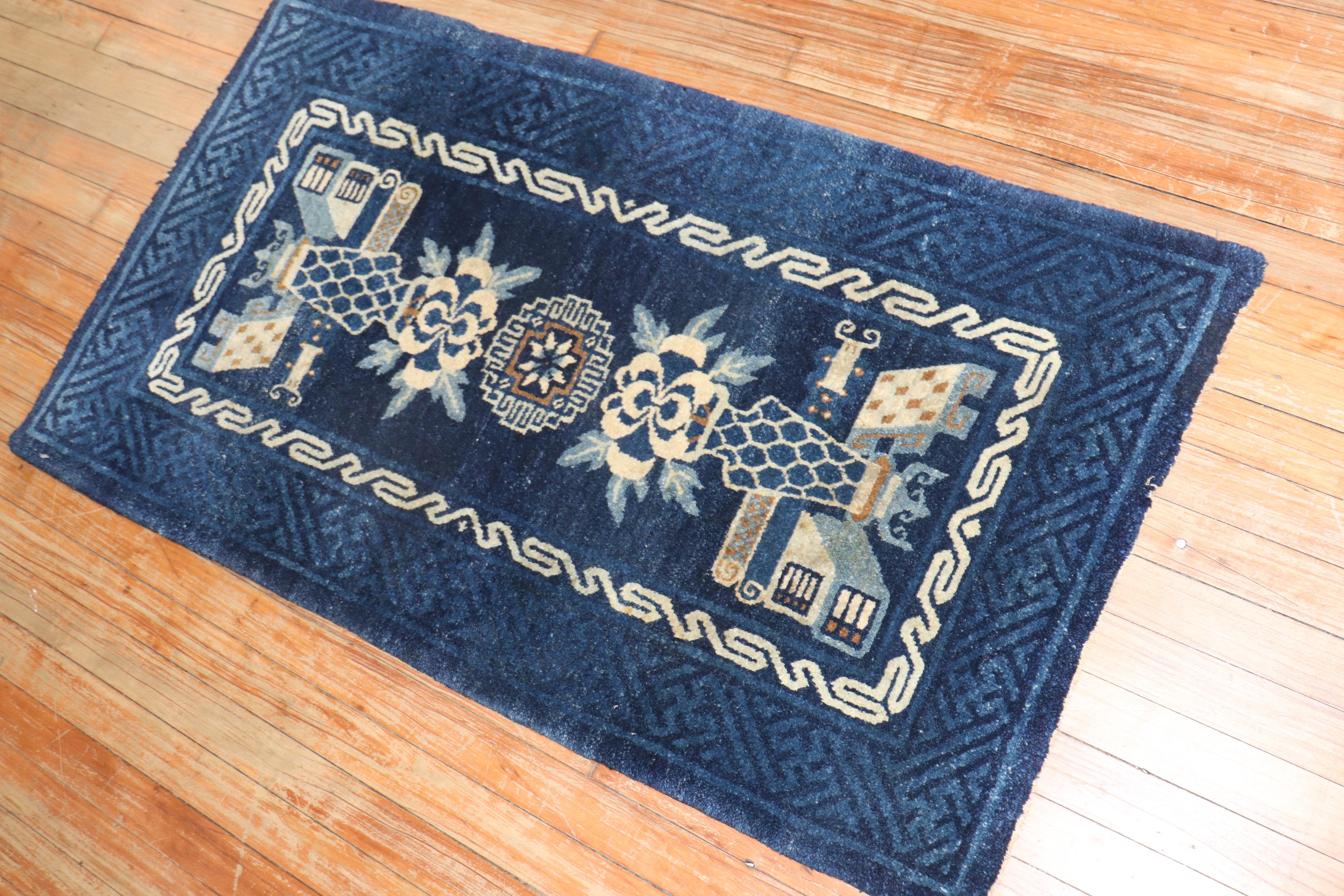 Colección Zabihi Alfombra Dispersa Azul Chino Arte popular en venta