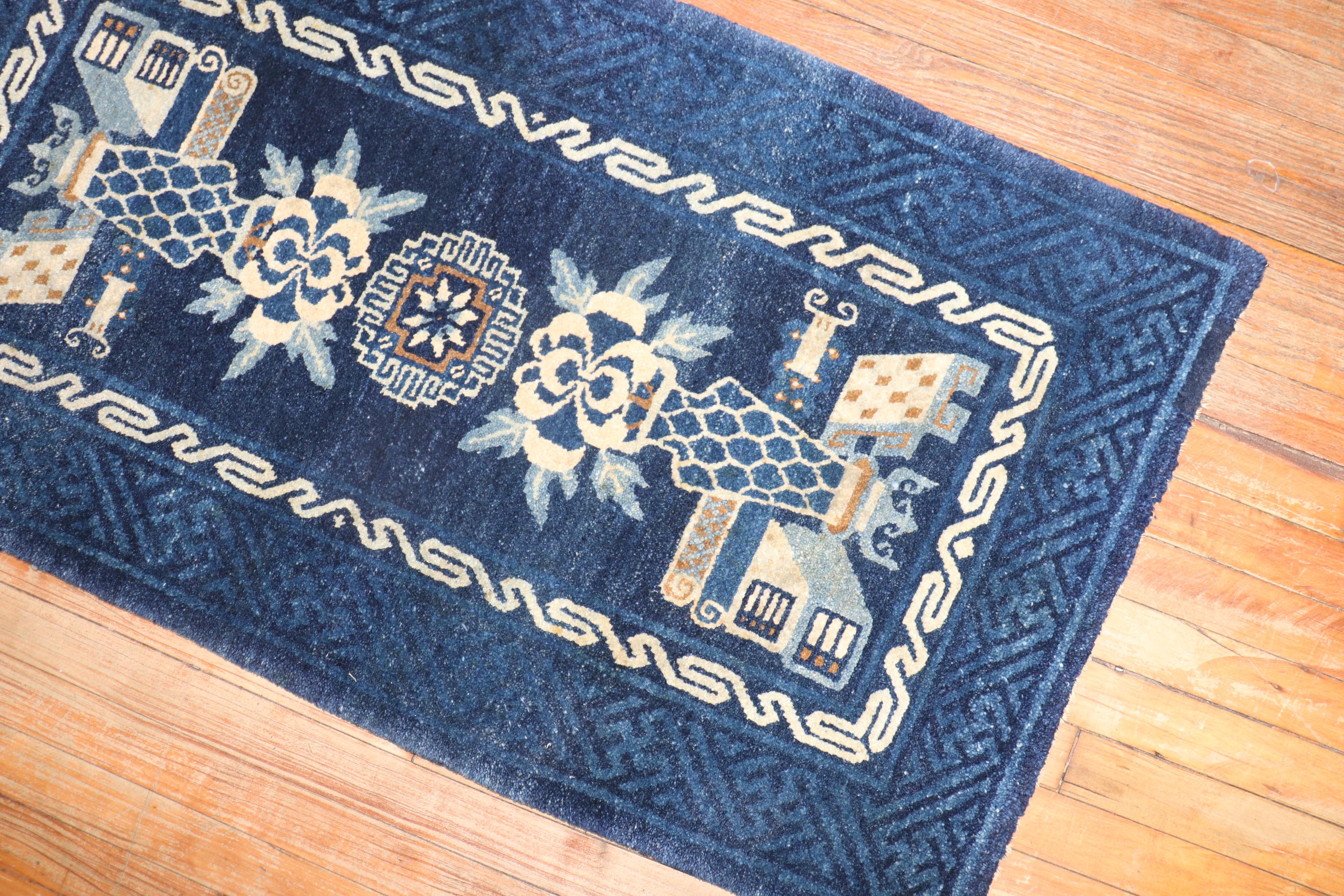 Colección Zabihi Alfombra Dispersa Azul Chino Mongol en venta
