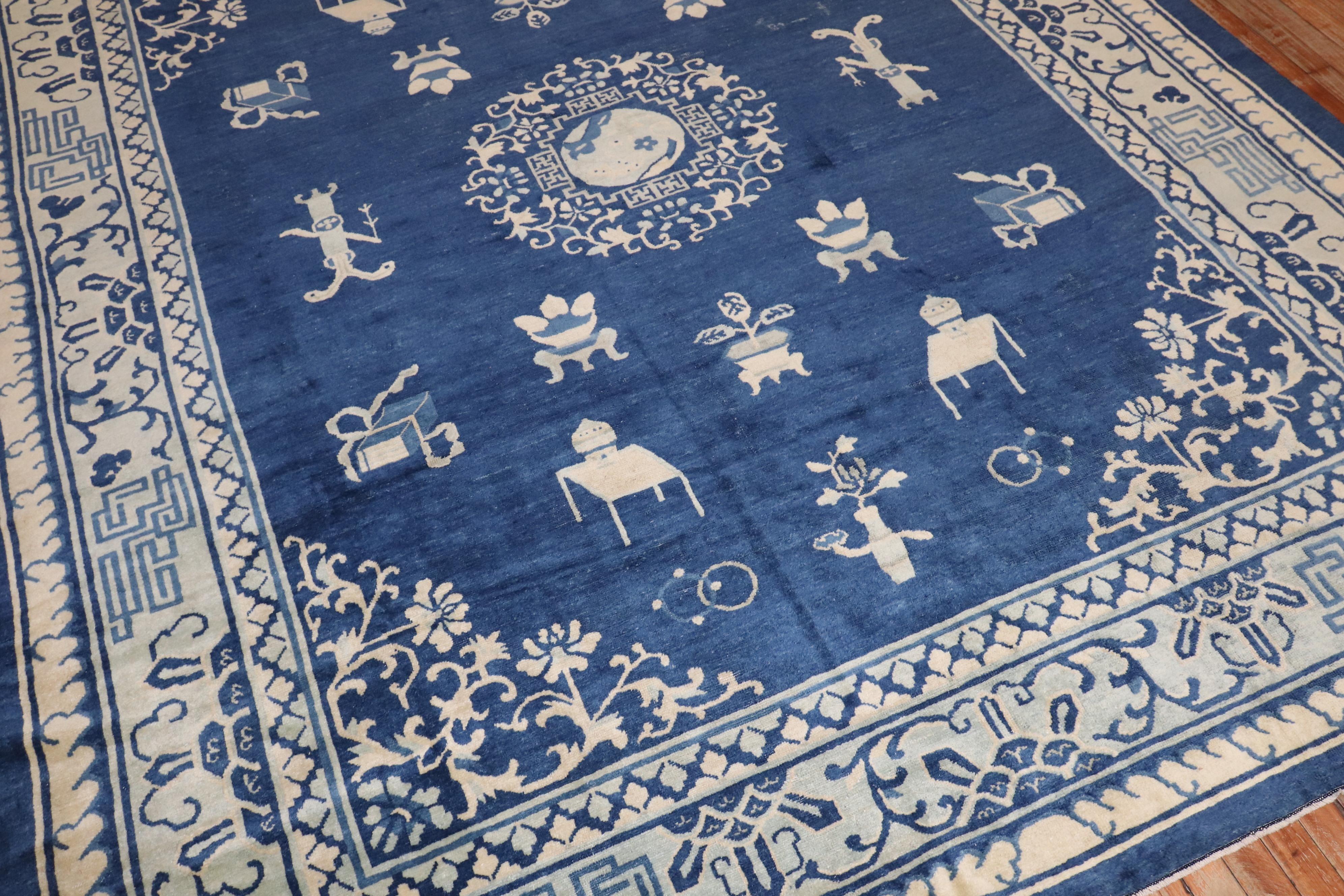 Zabihi Collection Chinese Peking Early 20th Century Room Rug For Sale 4
