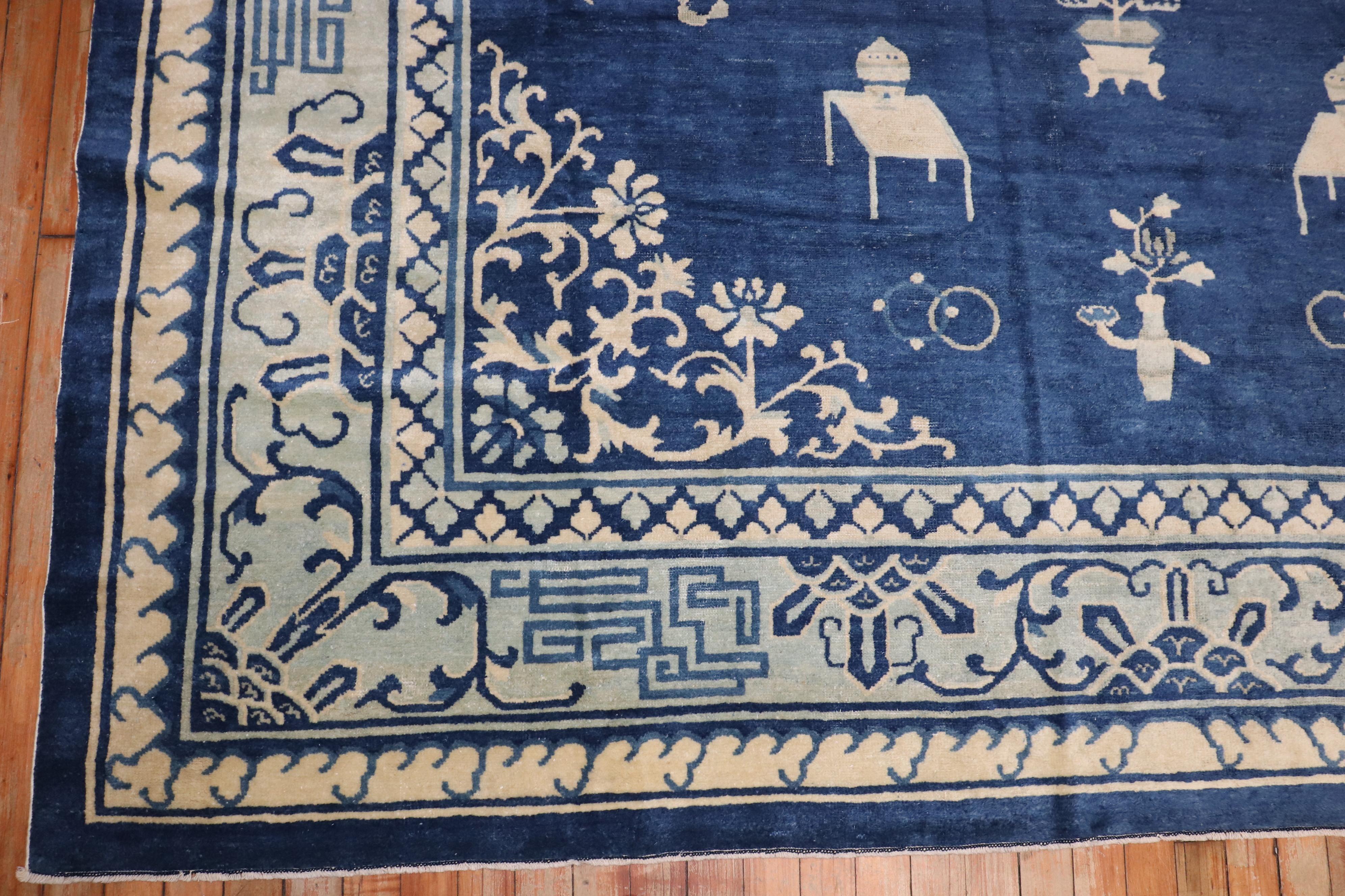 Zabihi Collection Chinese Peking Early 20th Century Room Rug For Sale 6