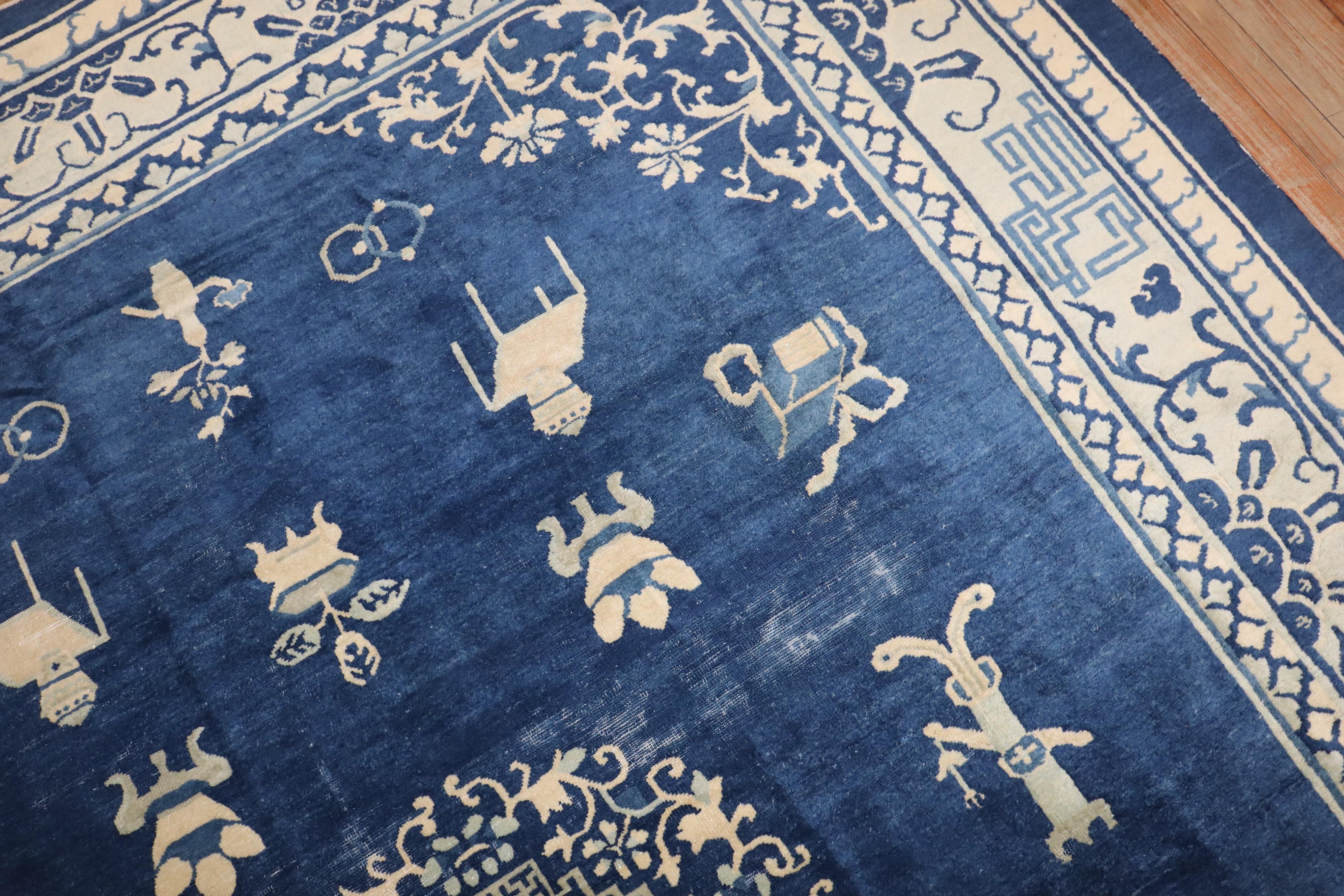 Zabihi Collection Chinese Peking Early 20th Century Room Rug For Sale 2